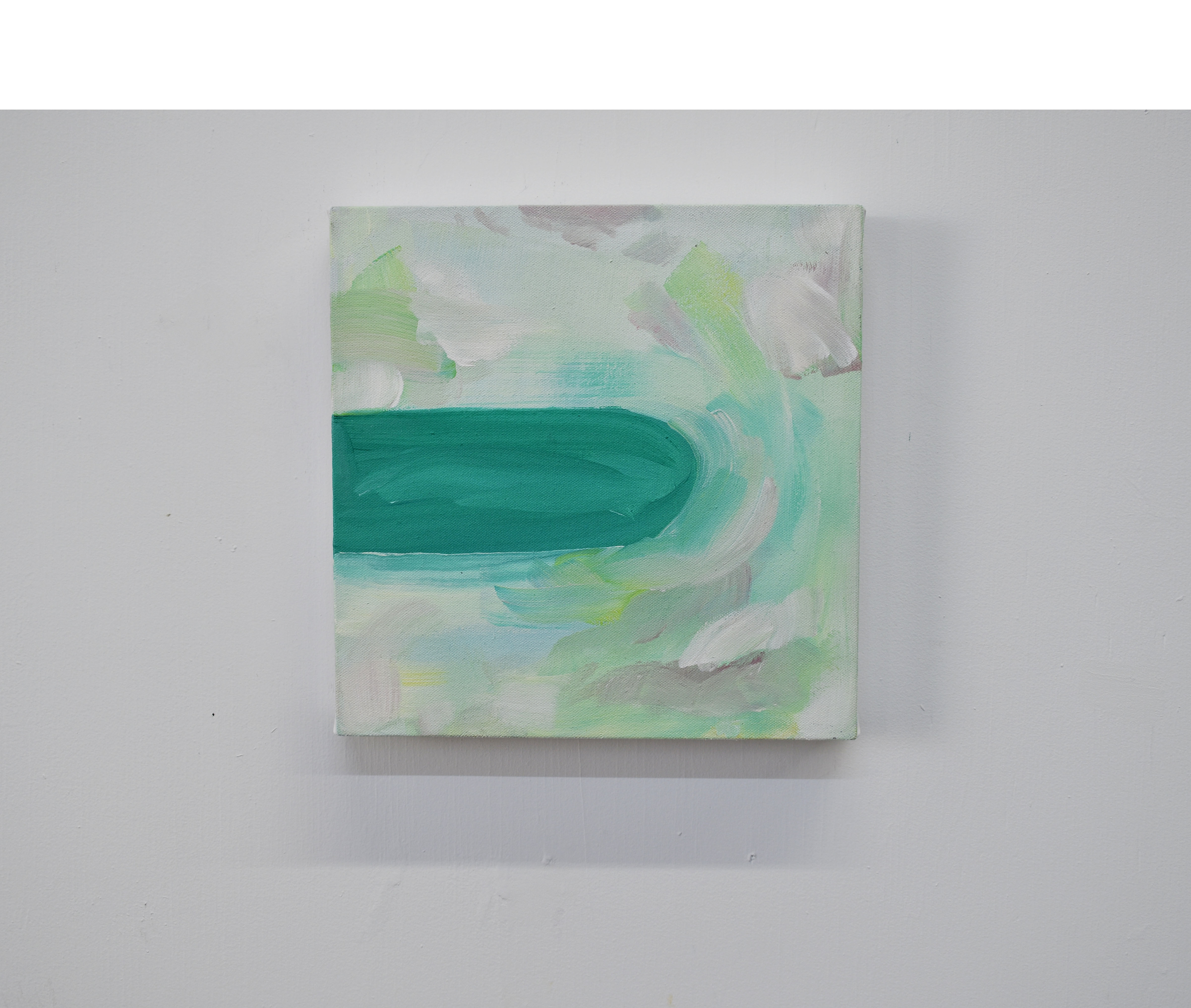 «Ciel et terre», acrylique sur toile, 10 x 10", 2021