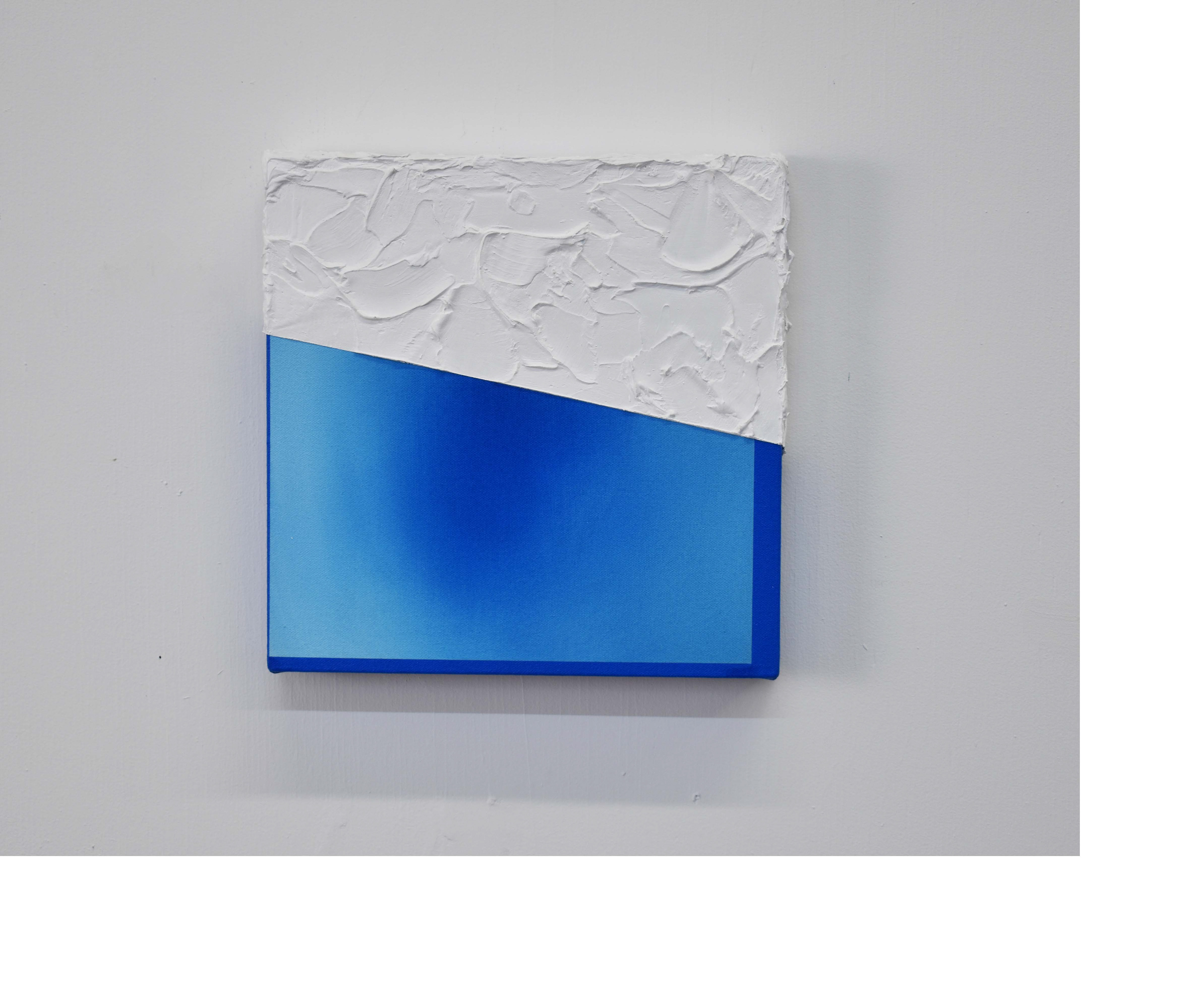 «Bleu», acrylique sur toile, 10 x 10", 2021