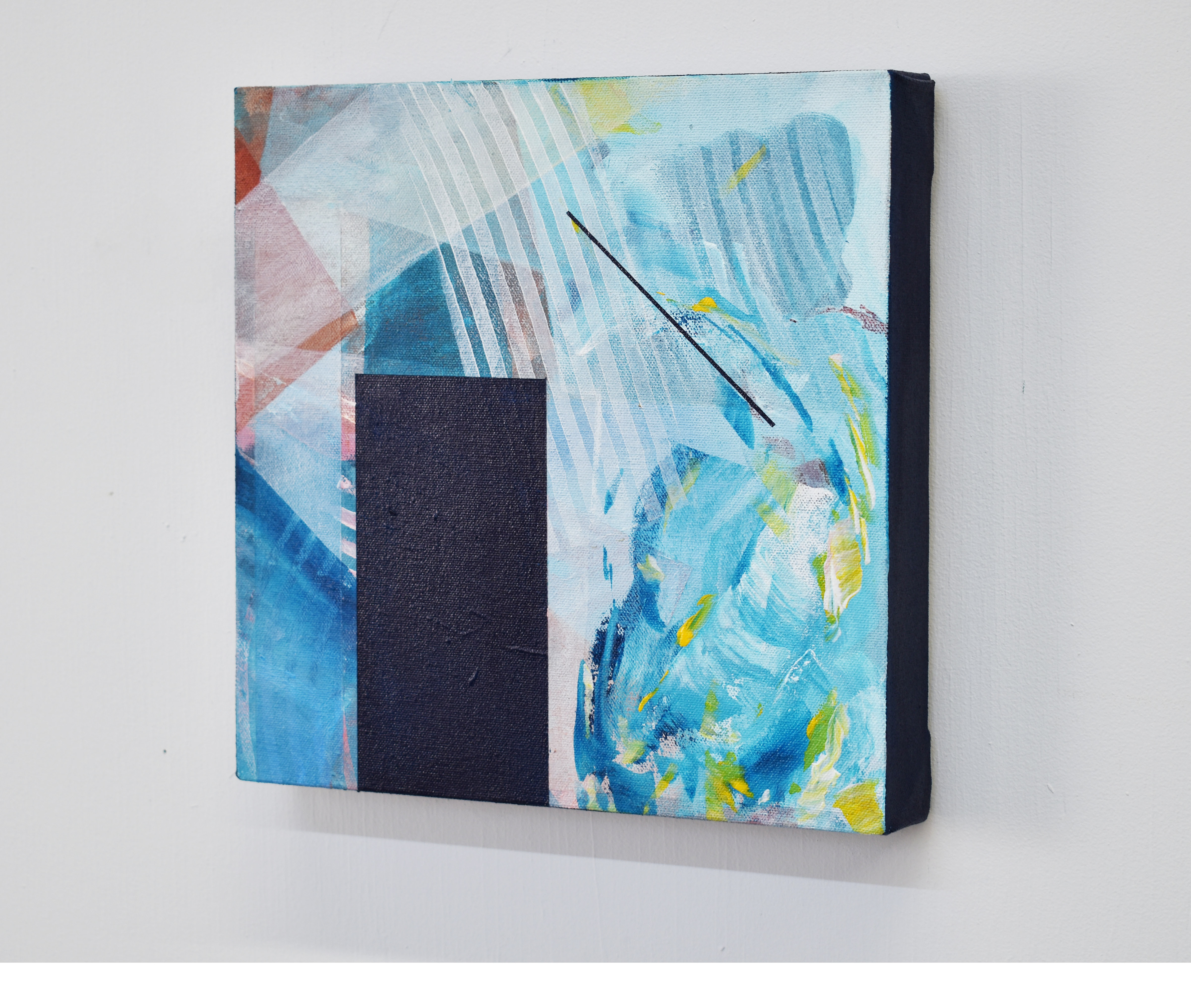 «Lueur sombre», acrylique sur toile, 10 x 10", 2021