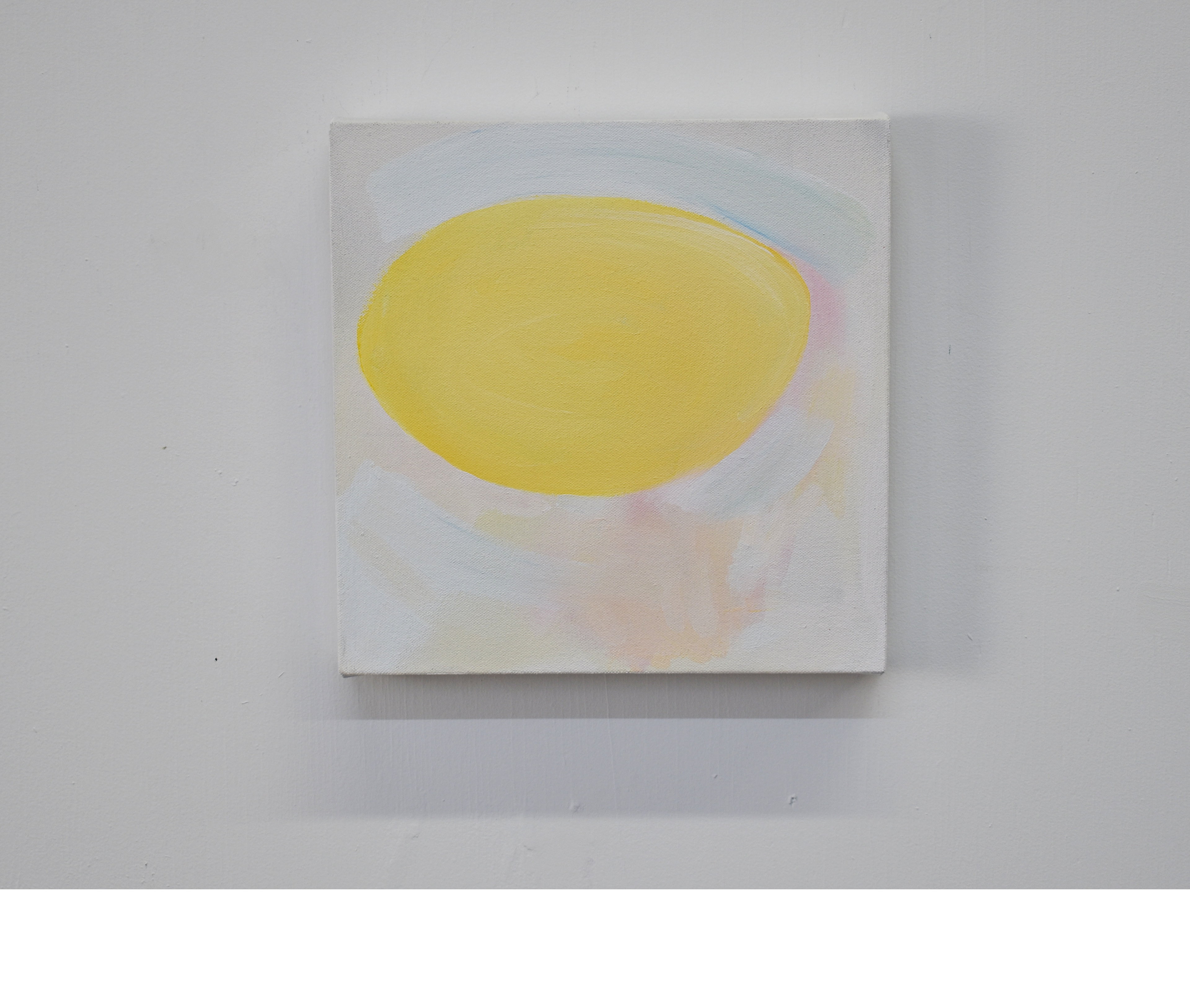«Un rond jaune», acrylique sur toile, 10 x 10", 2021
