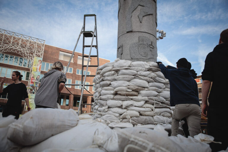 Architecture of War, Kunstinstallation in Dortmund, Oktober 2022.Foto:Karsten Wickern