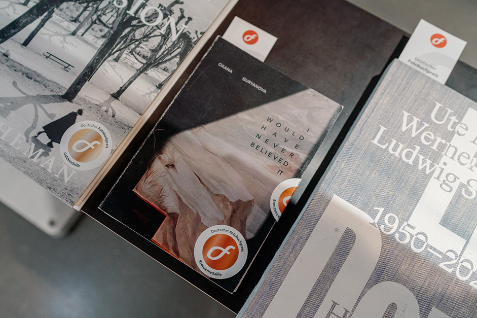 Deutscher Fotobuchpreis, exhibition of the photobook “I would have never believed it”, Between Books, Art Book Fair, Düsseldorf, September 2025