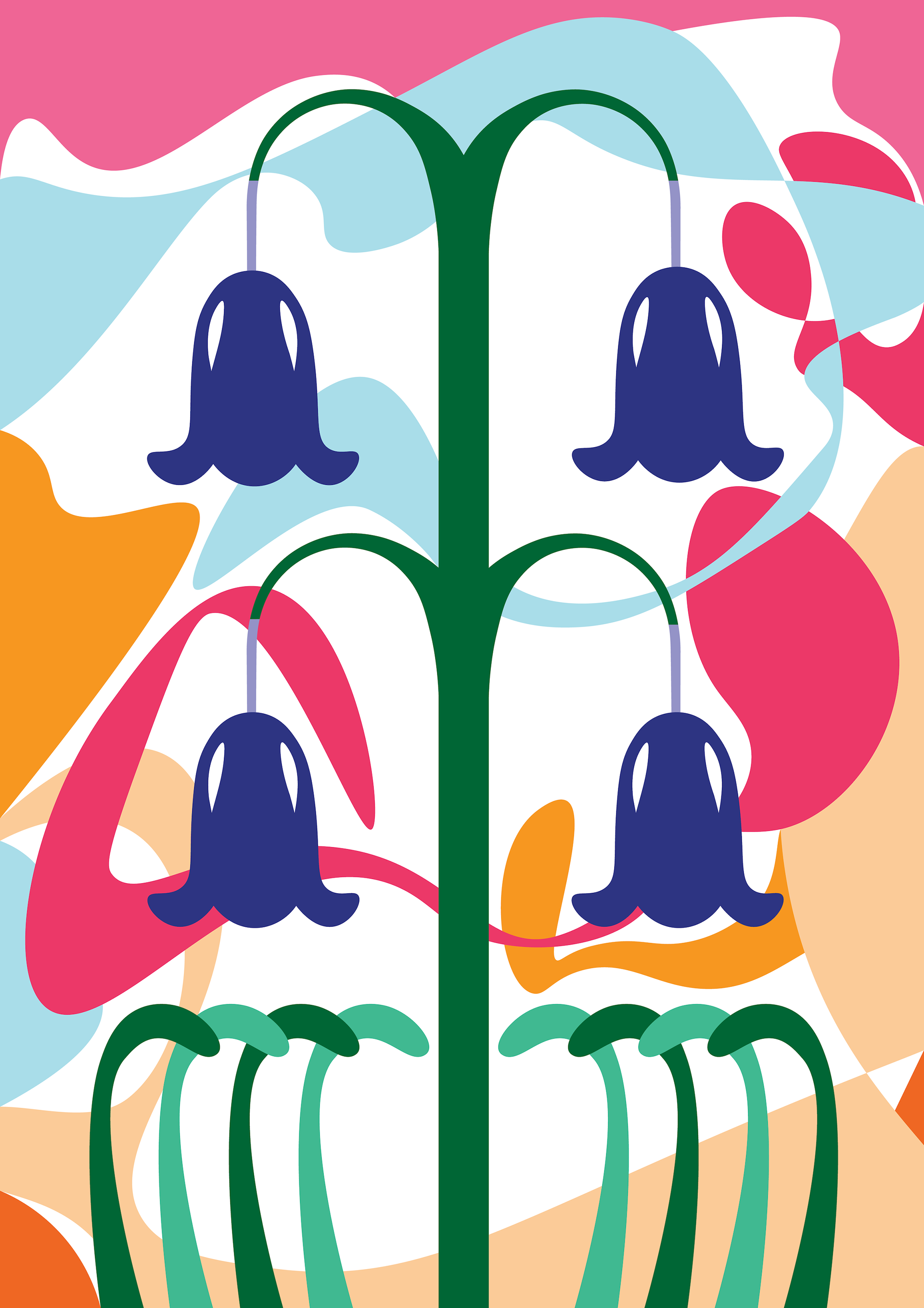 Bluebell, digital art, drawn on Adobe Illustrator®, 2023.