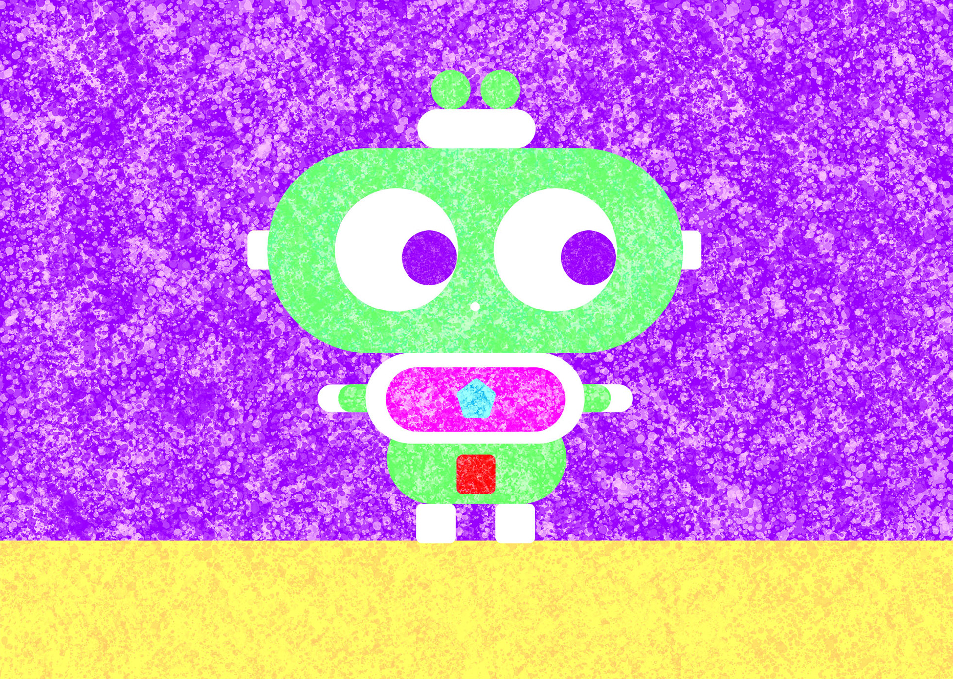 Robot #6, digital art, drawn on Adobe Photoshop®, 2022.
