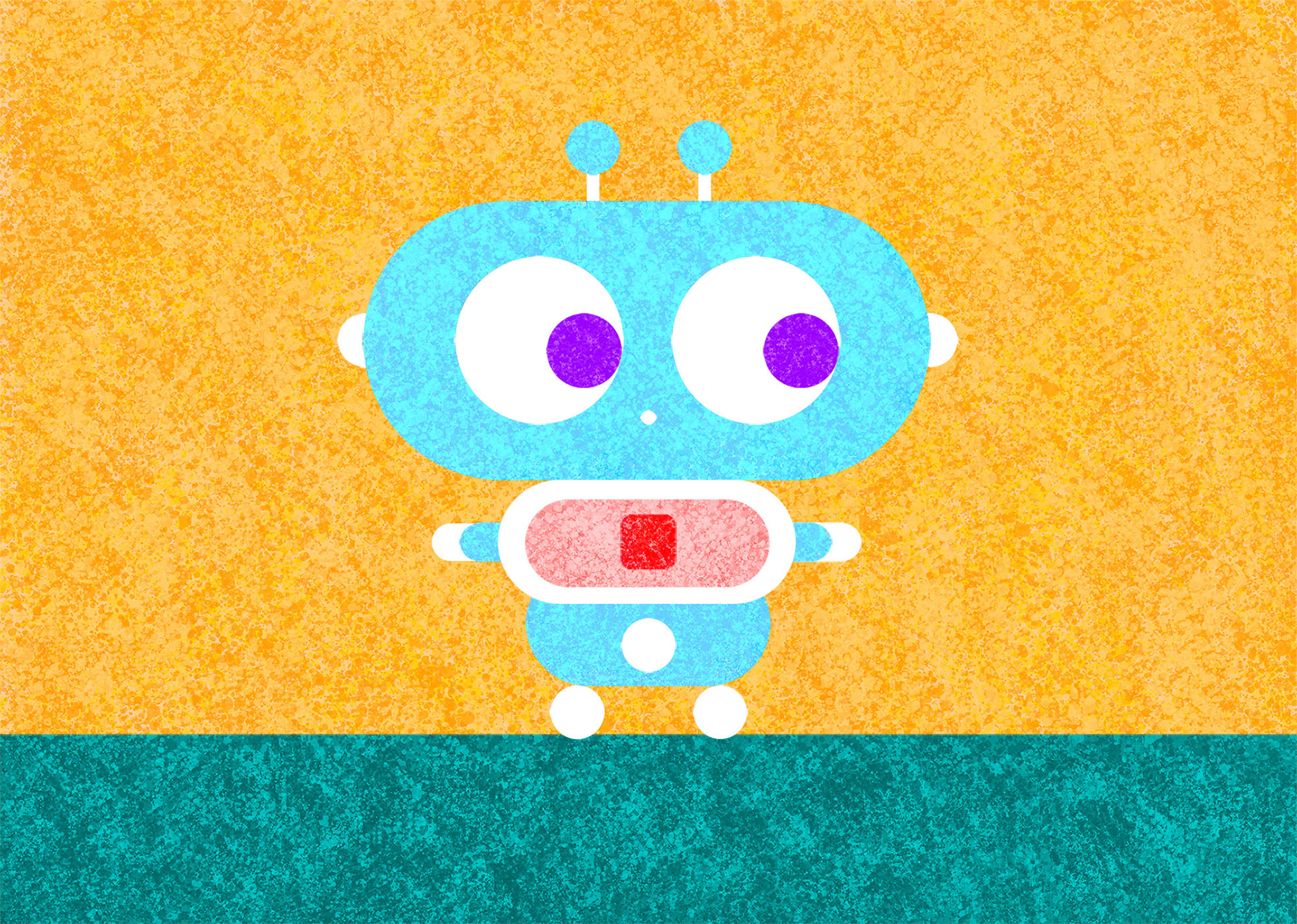 Robot #1, digital art, drawn on Adobe Photoshop®, 2022.