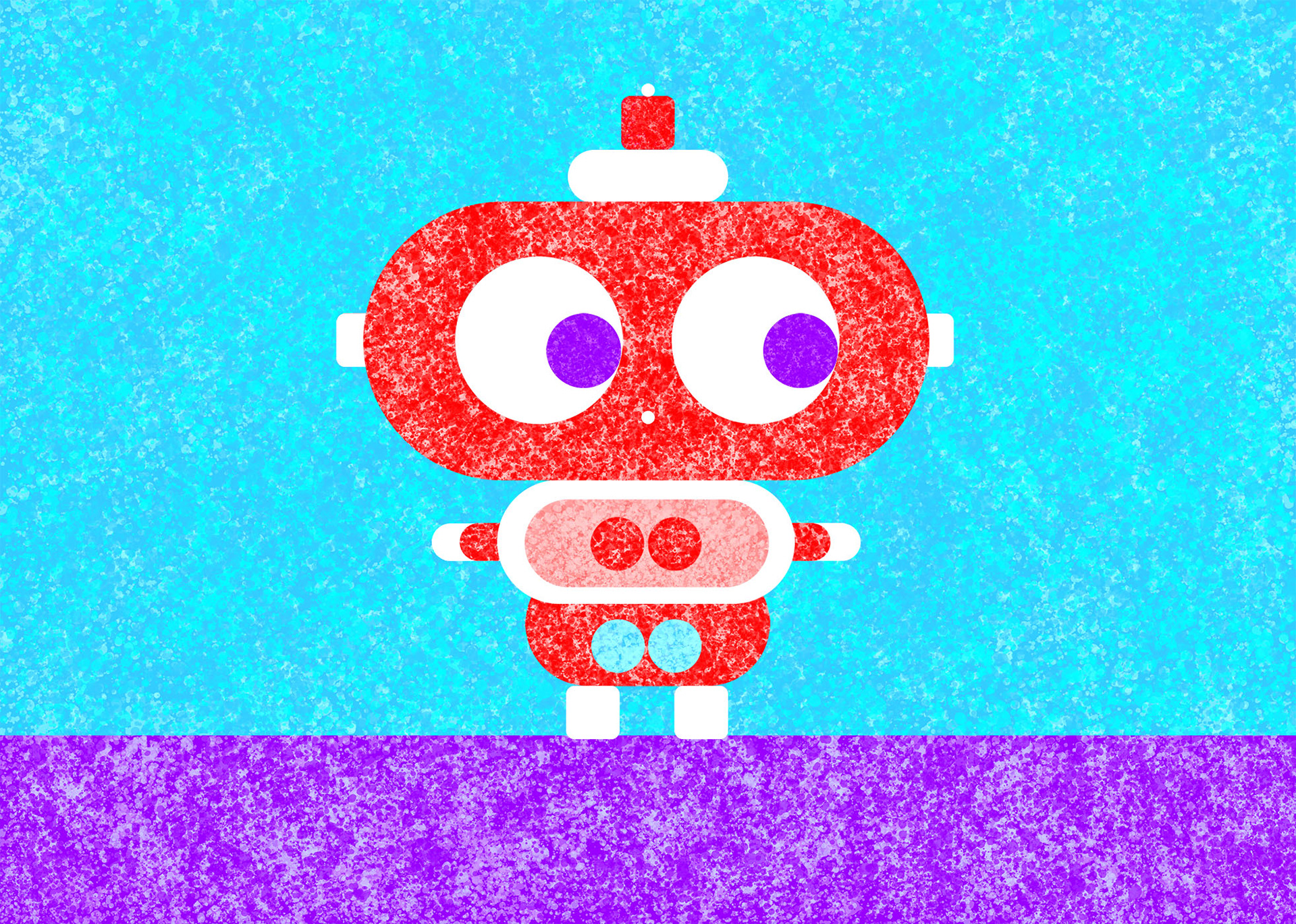 Robot #5, digital art, drawn on Adobe Photoshop®, 2022.