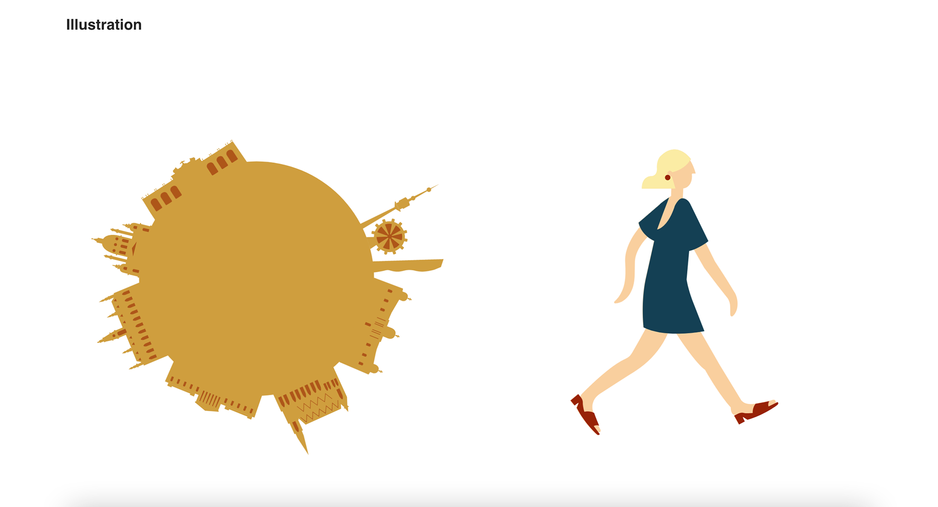 Illustration of Vienna and a girl