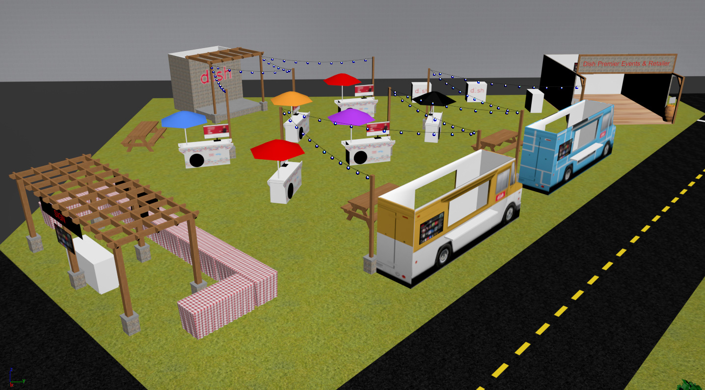 DishLATINO Area Rendering: Carts & Food Trucks