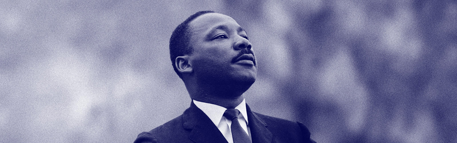 Martin Luther King Jr. Photograph with blue color filter