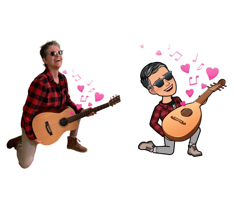 fun self-promo image using bitmoji
