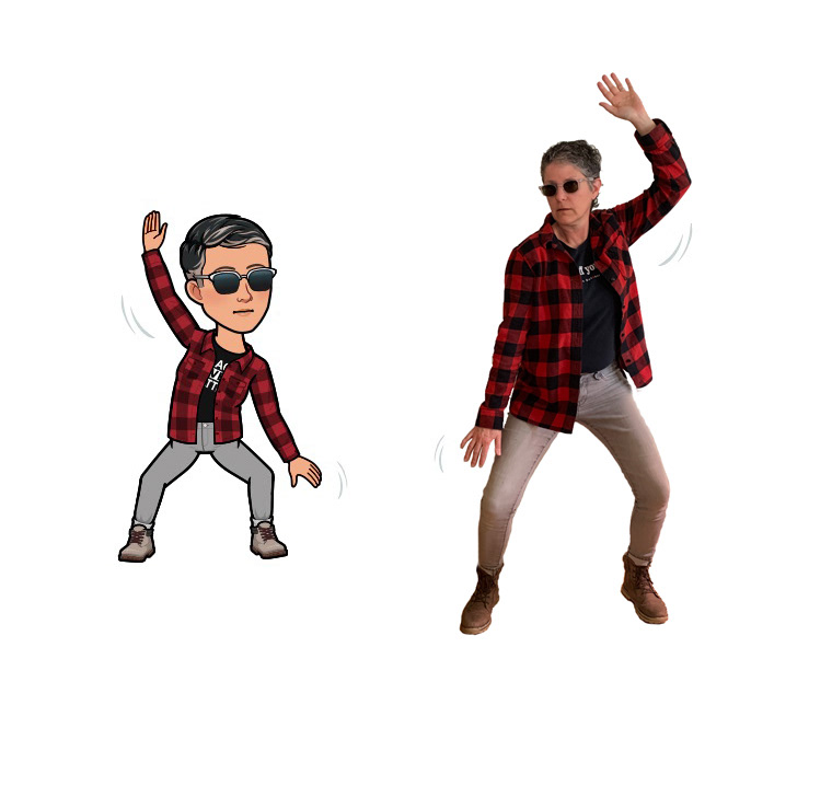fun self-promo image using bitmoji
