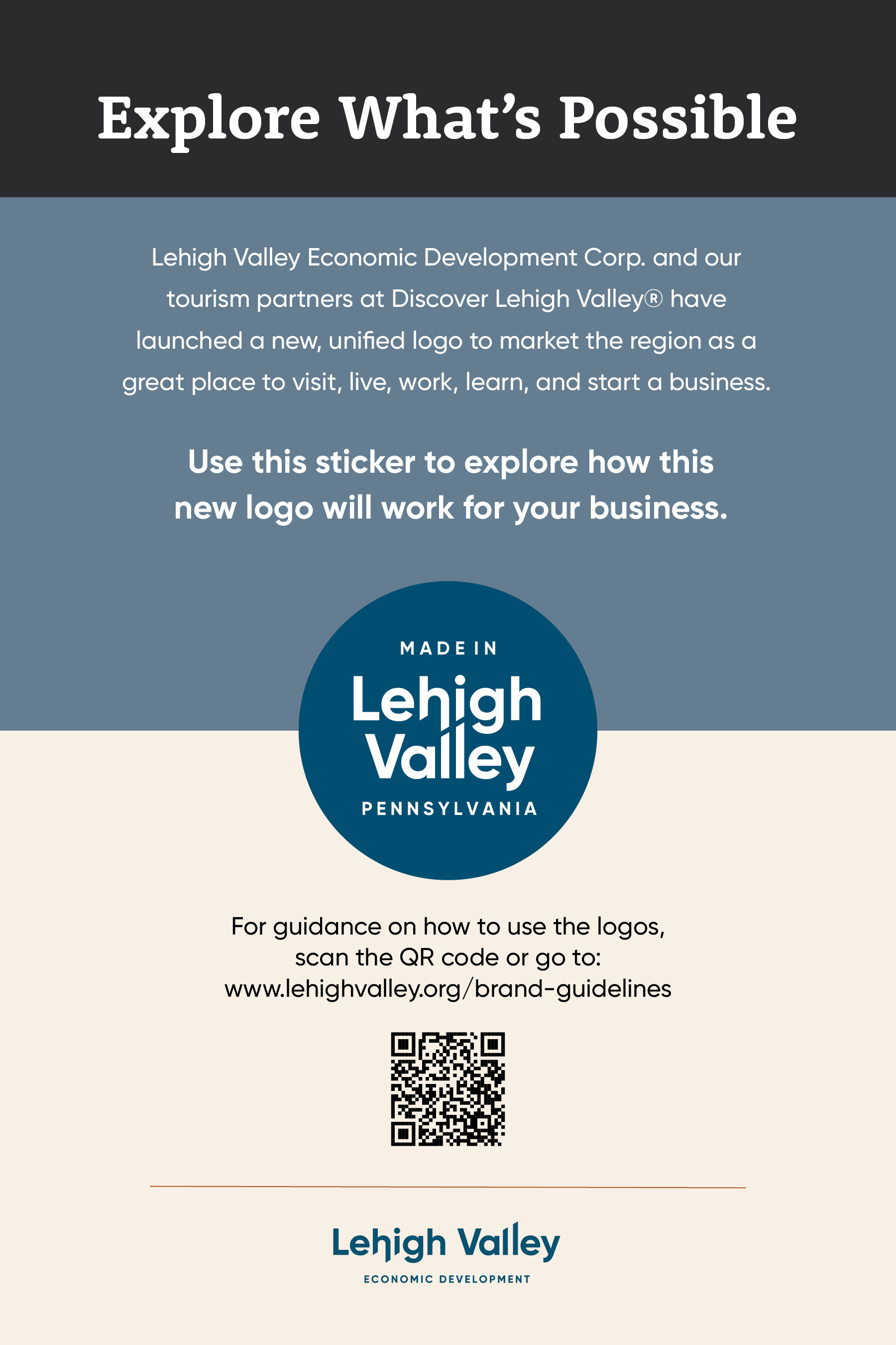 promotional postcard with decal
