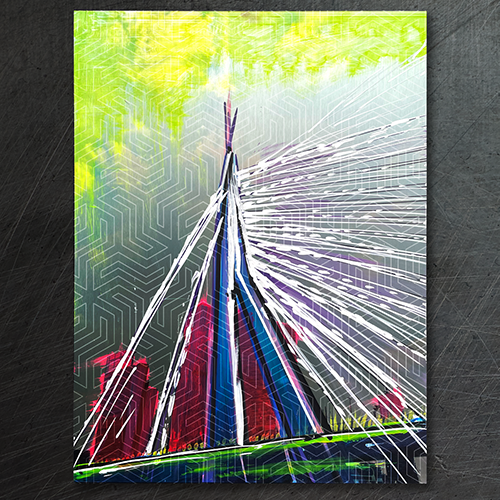 photo + edit by artpieces • print on brushed metal • handpainted