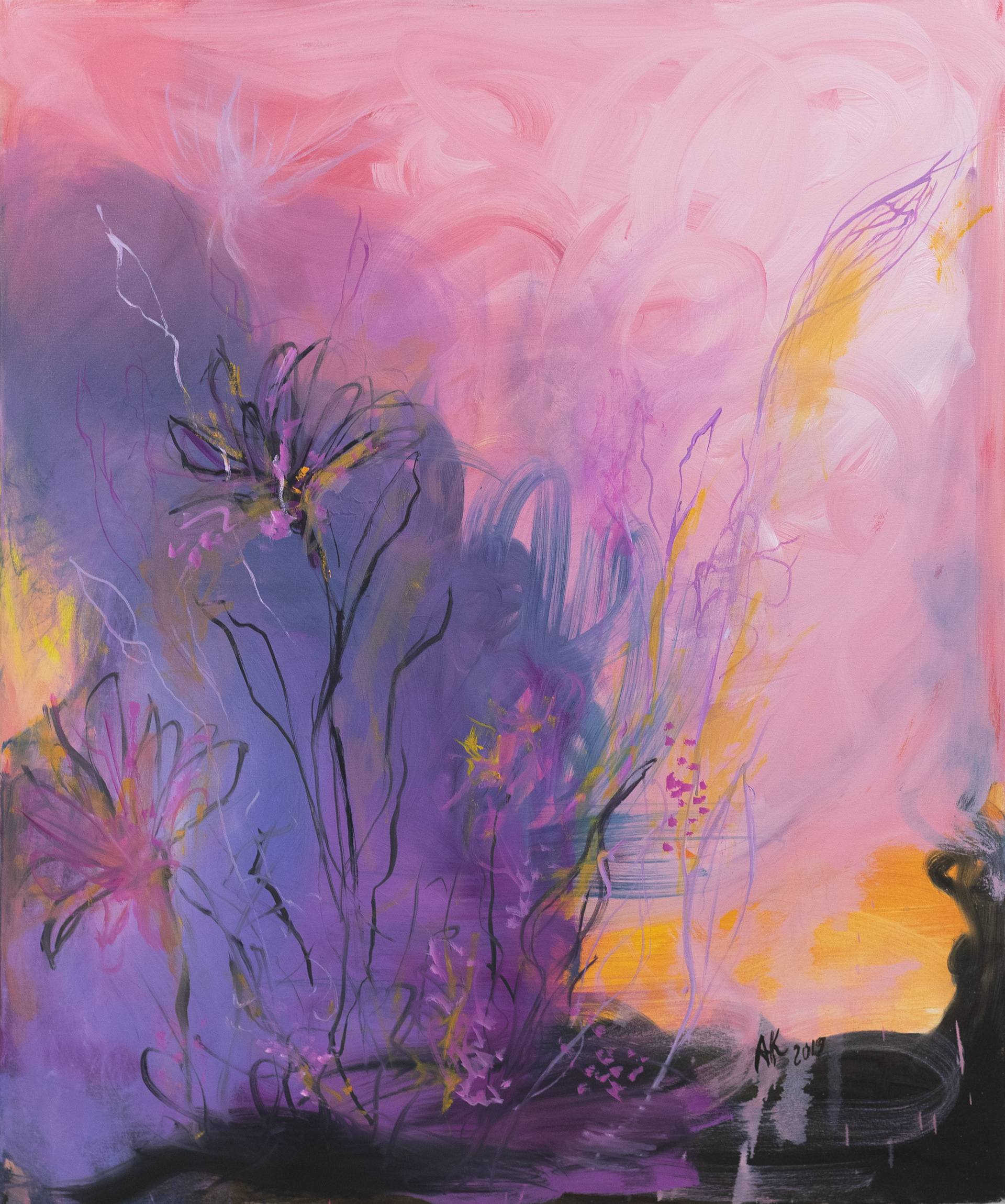 HATTARA | COTTON CANDY, 2019, 120x100cm, öljy kankaalle, oil on canvas