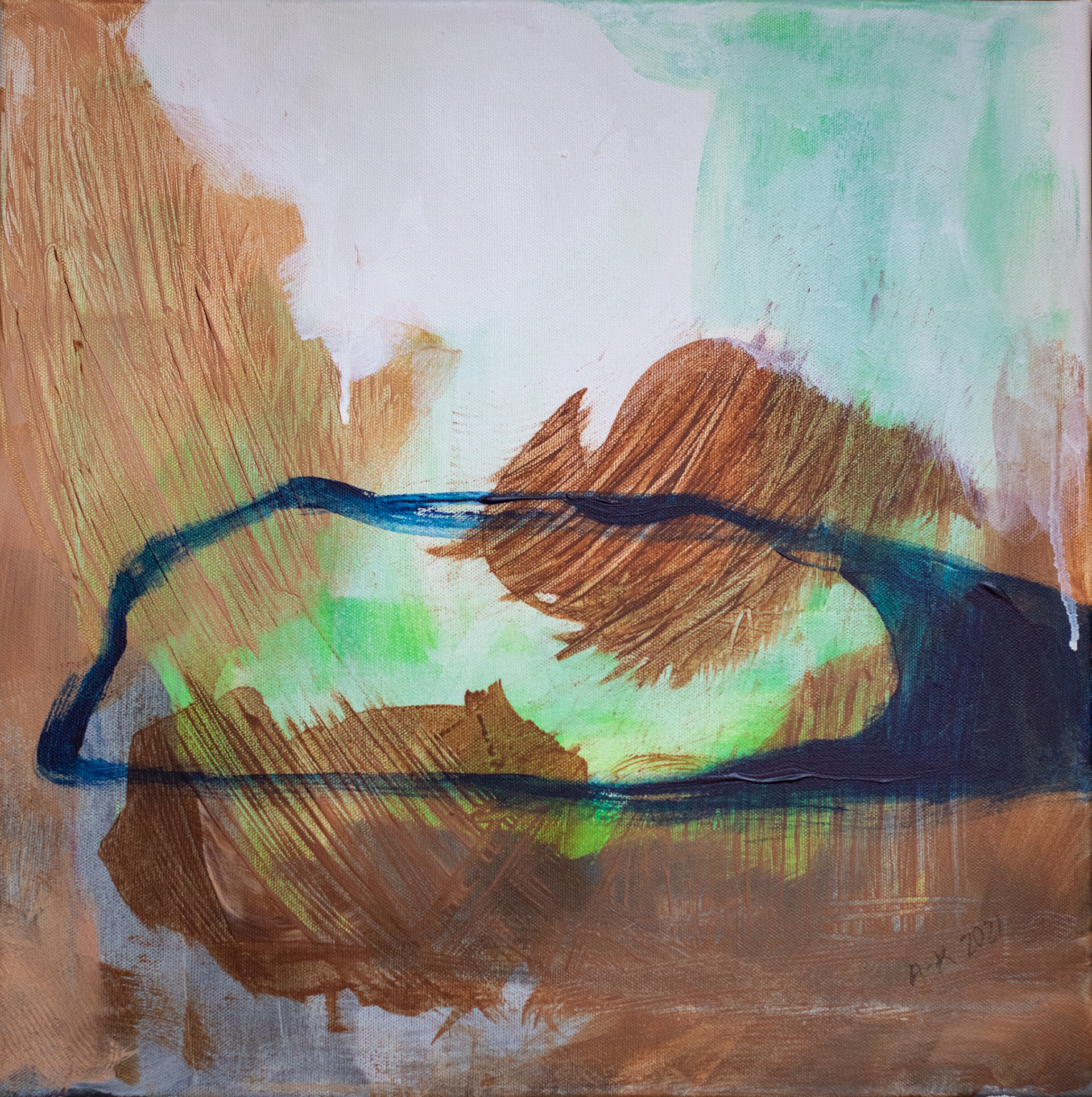No Man’s Land, 2021, Akryyli & öljypastelli, 180€