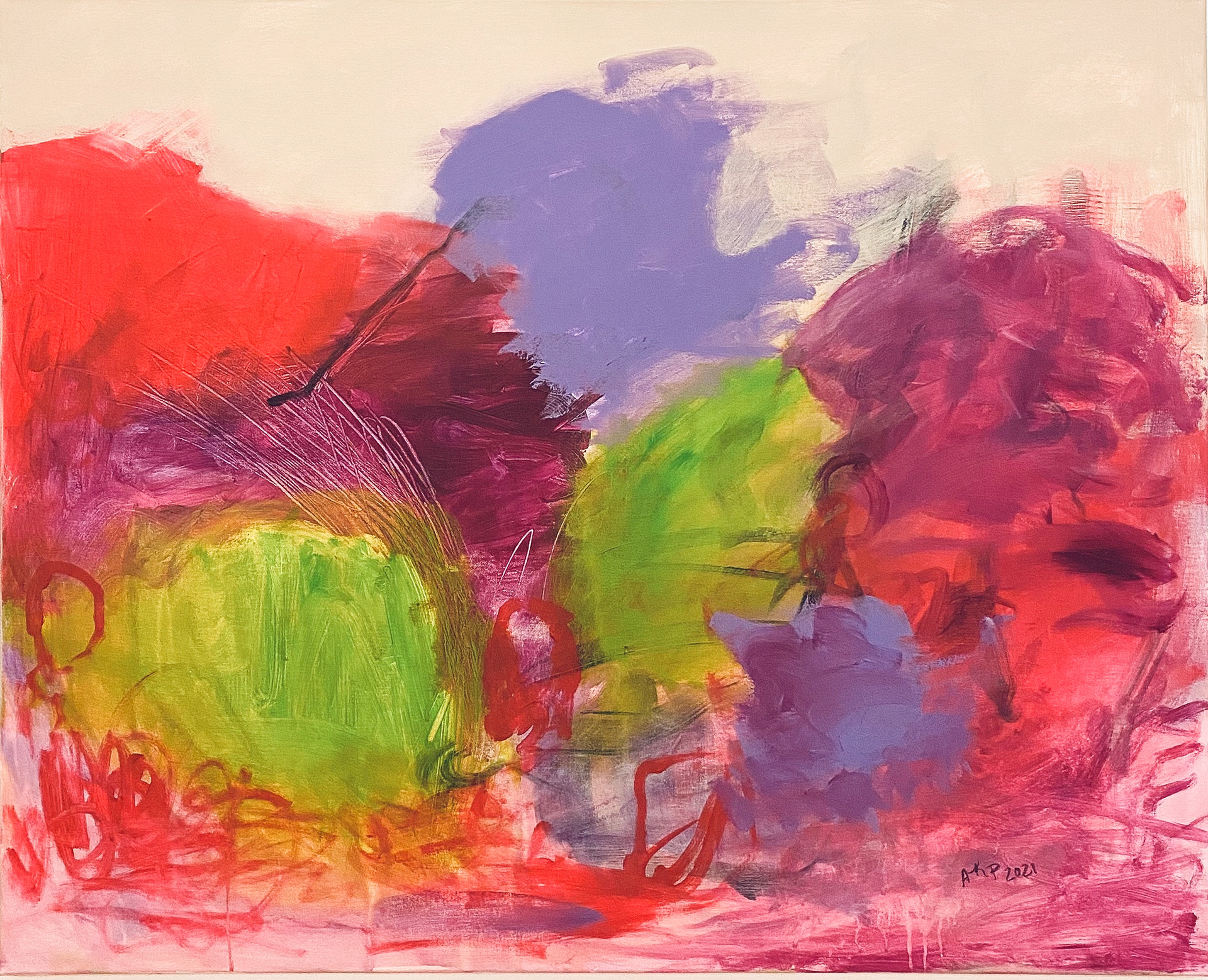 Blooming, 2021 Akryyli,  100x120, 480€