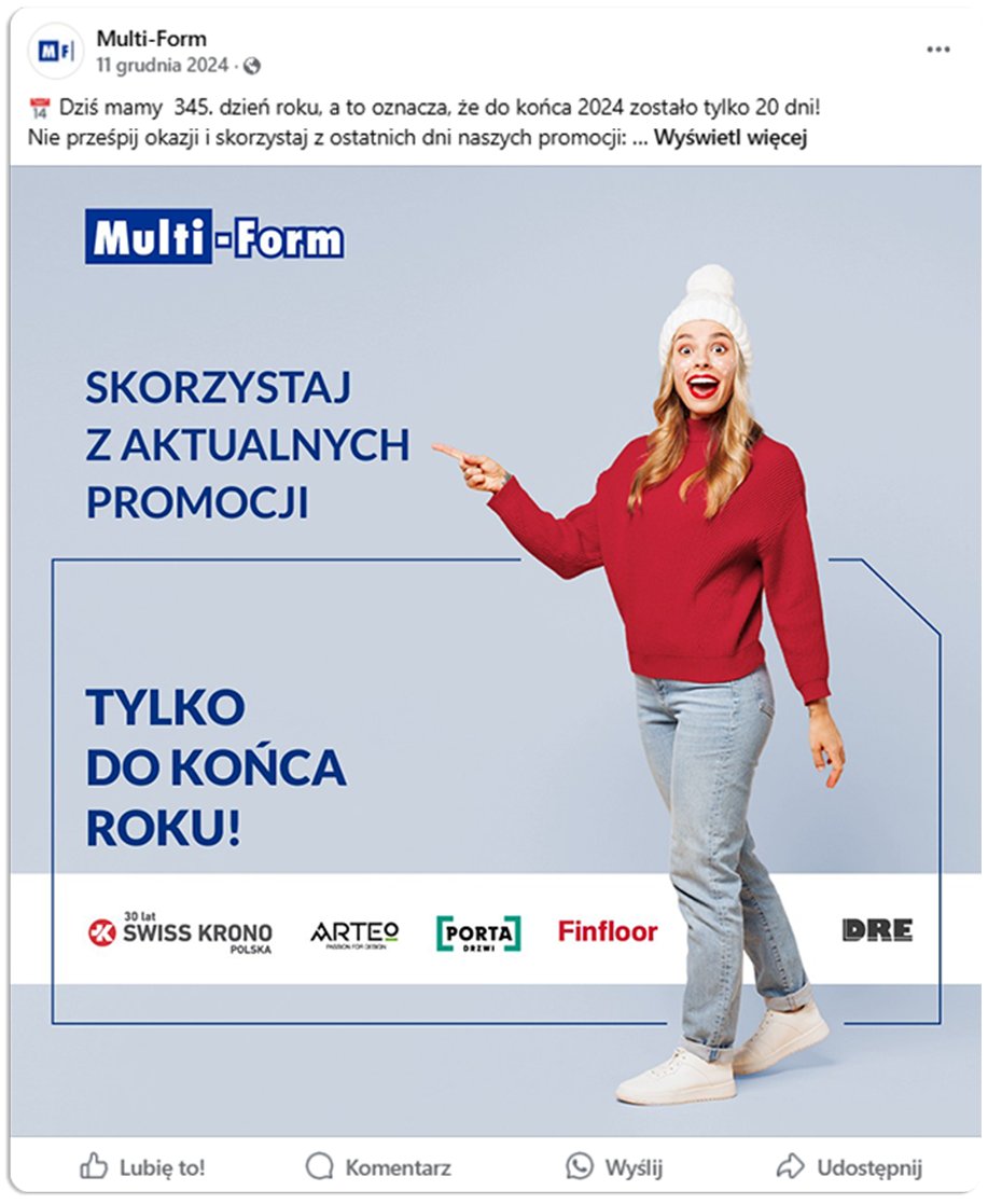 Post statyczny na platformę Facebook