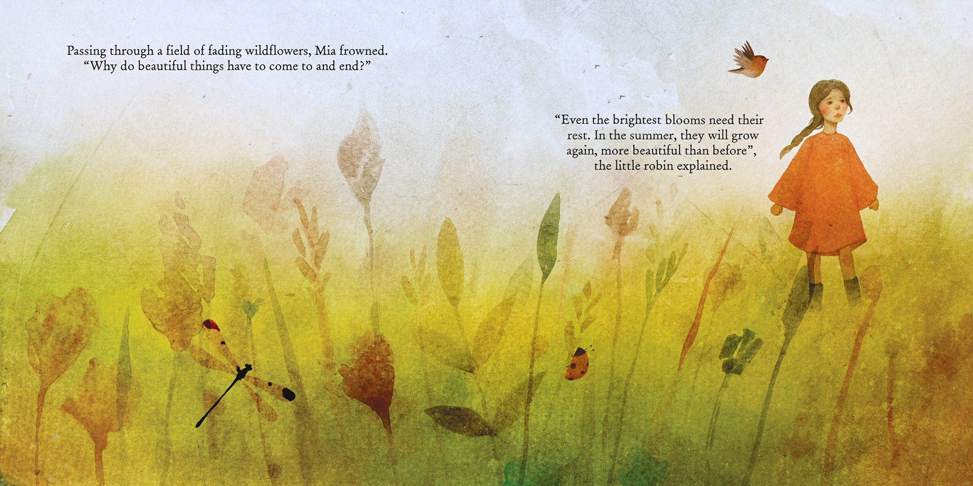 Page Spread from 'A Rare Visitor'