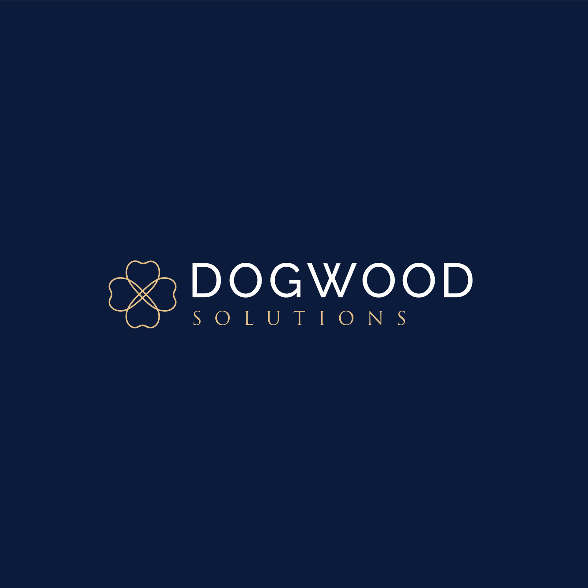 Horizontal version of Dogwood Solutions logo by E Graphics LLC of Idaho