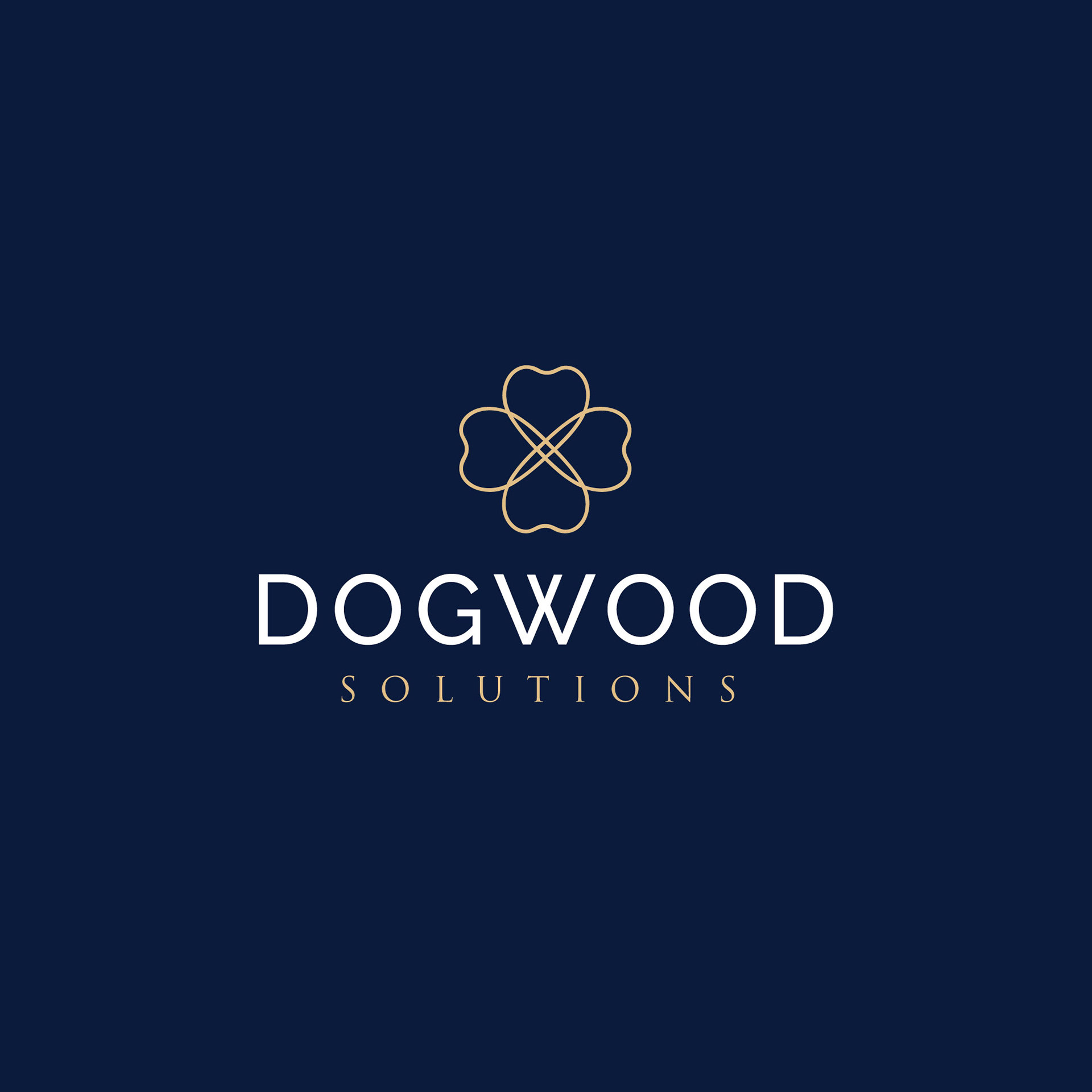 Modern, minimal, timeless logo design for Dogwood Solutions by E Graphics LLC
