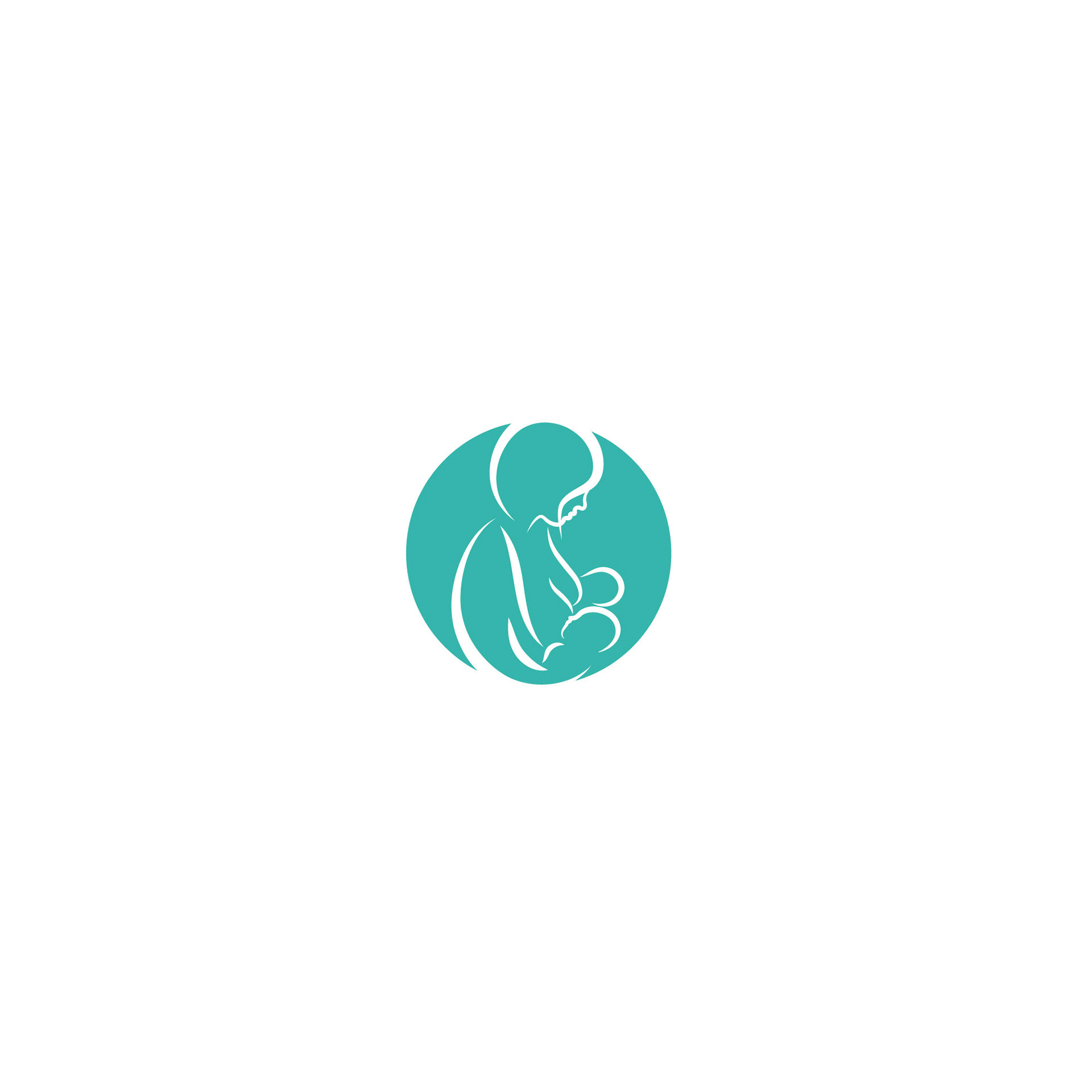 Modern, caring, flat icon design for lactation consultant
