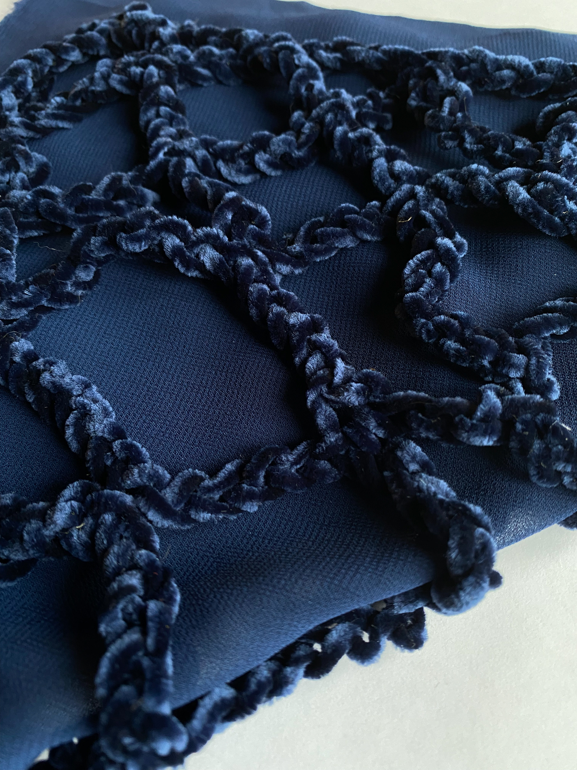 crochet on silk