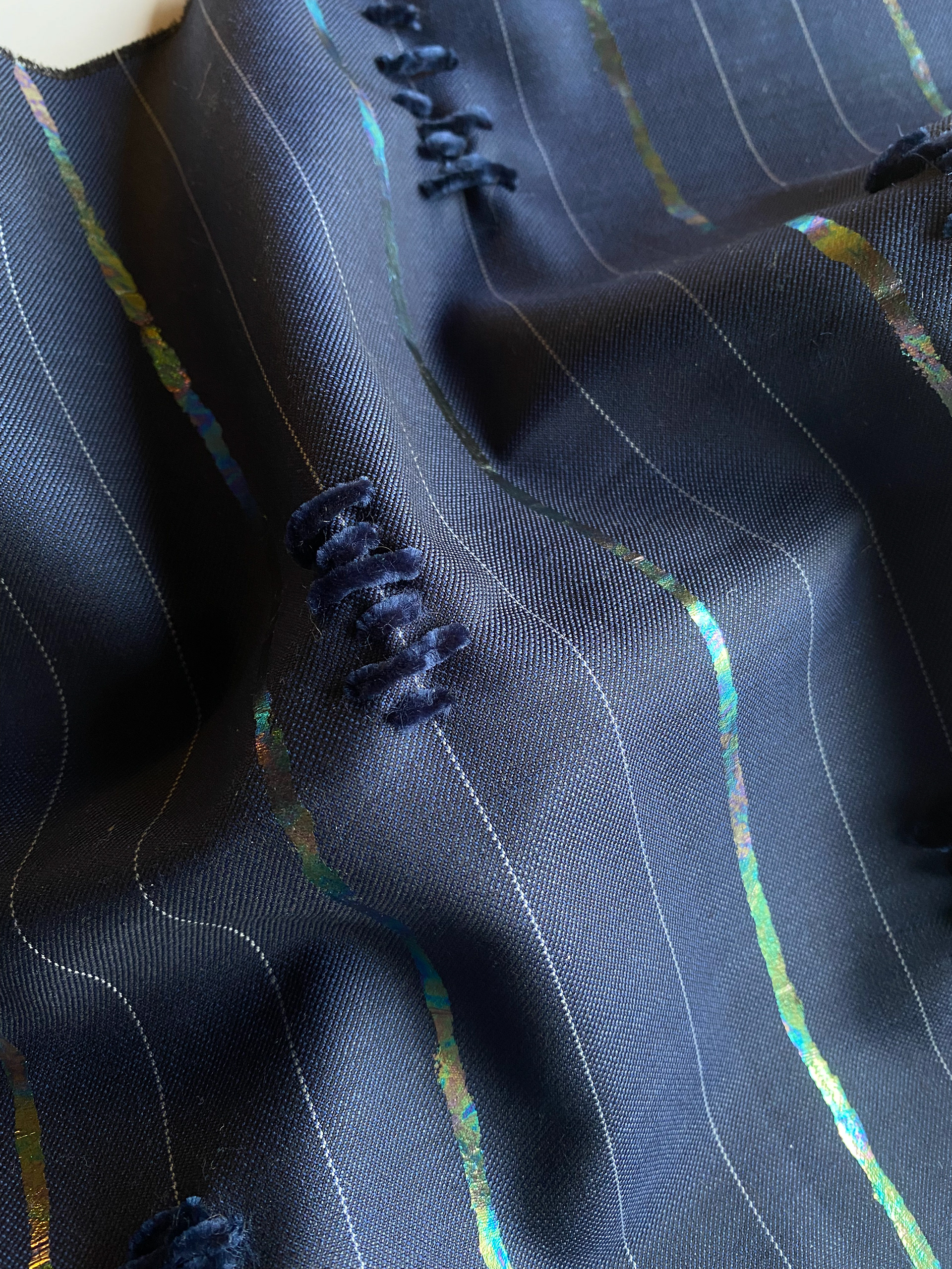 Foil and embroidery