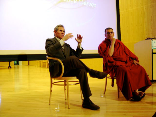 Jon Kabat-Zinn with Venerable Tenzin Priyadarshi