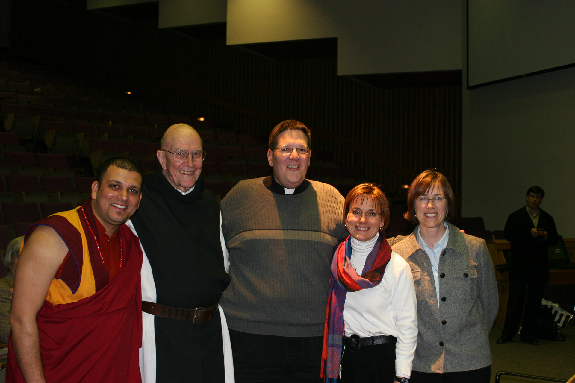 Fr. Thomas Keating with members of MIT Religious Life