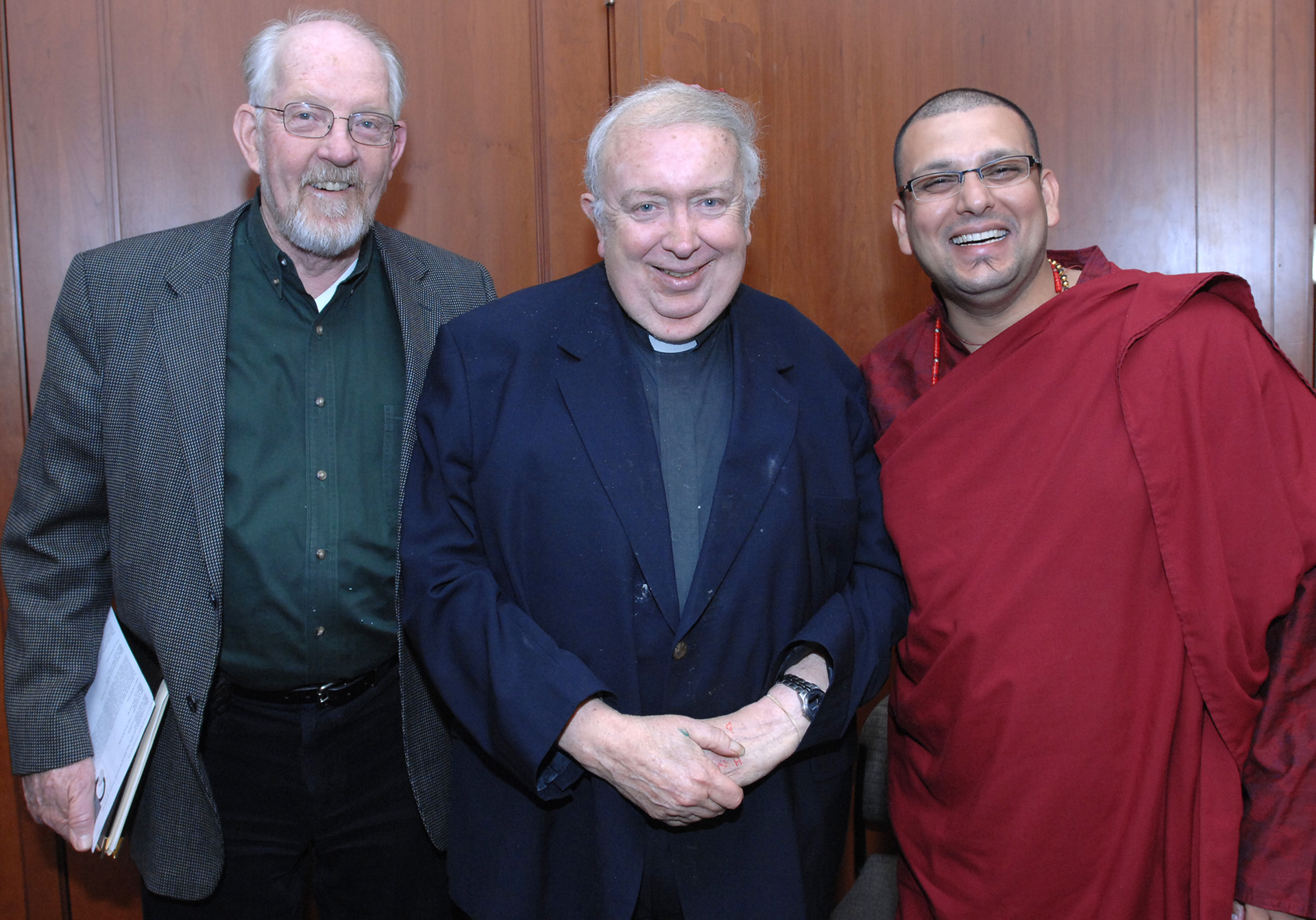 Monsignor Albacete with Robert Randolph and Ven. Tenzin Priyadarshi