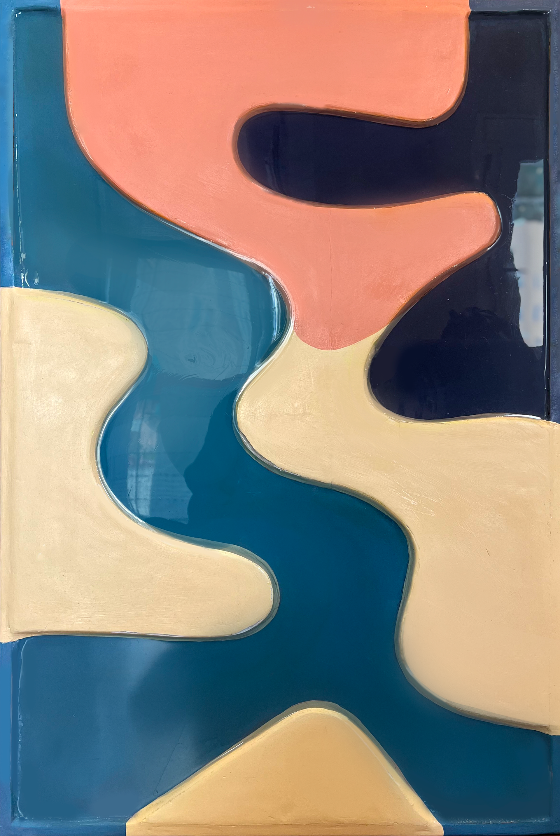 Sold | 60x90cm Acrilyc, Plaster, Resin - Wood panel