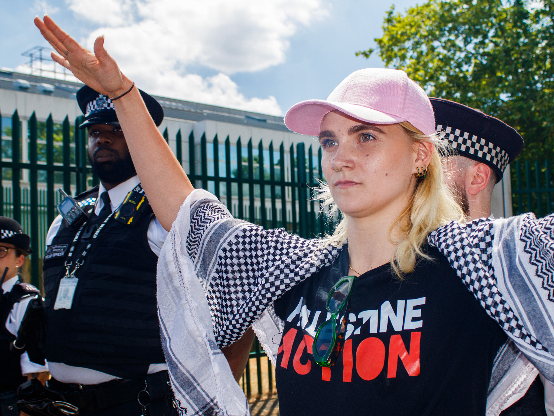 June 31st, 2025 - Protesters outside of Woolwich Crown Court in support of the Filton 18
