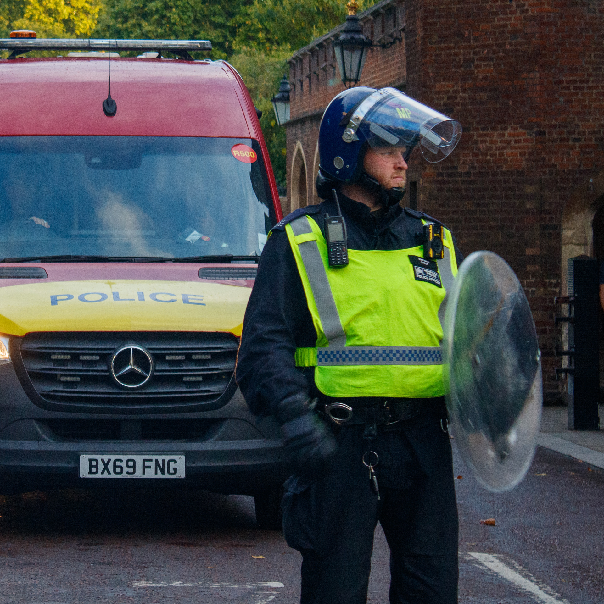 September 13th, 2025 - A police officer in riot gear