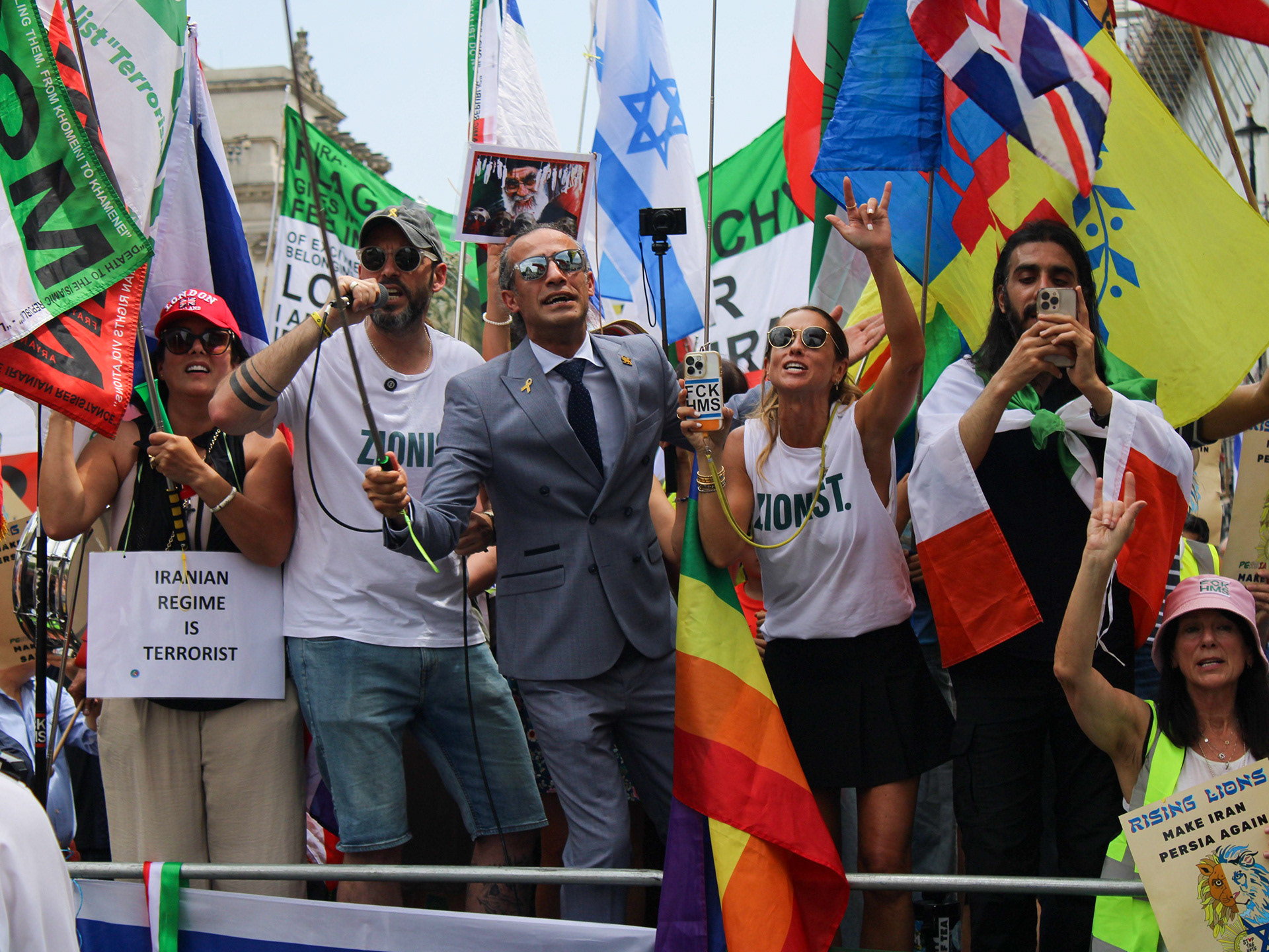 June 21st, 2025 - Protesters from Stop The Hate at a demo in London