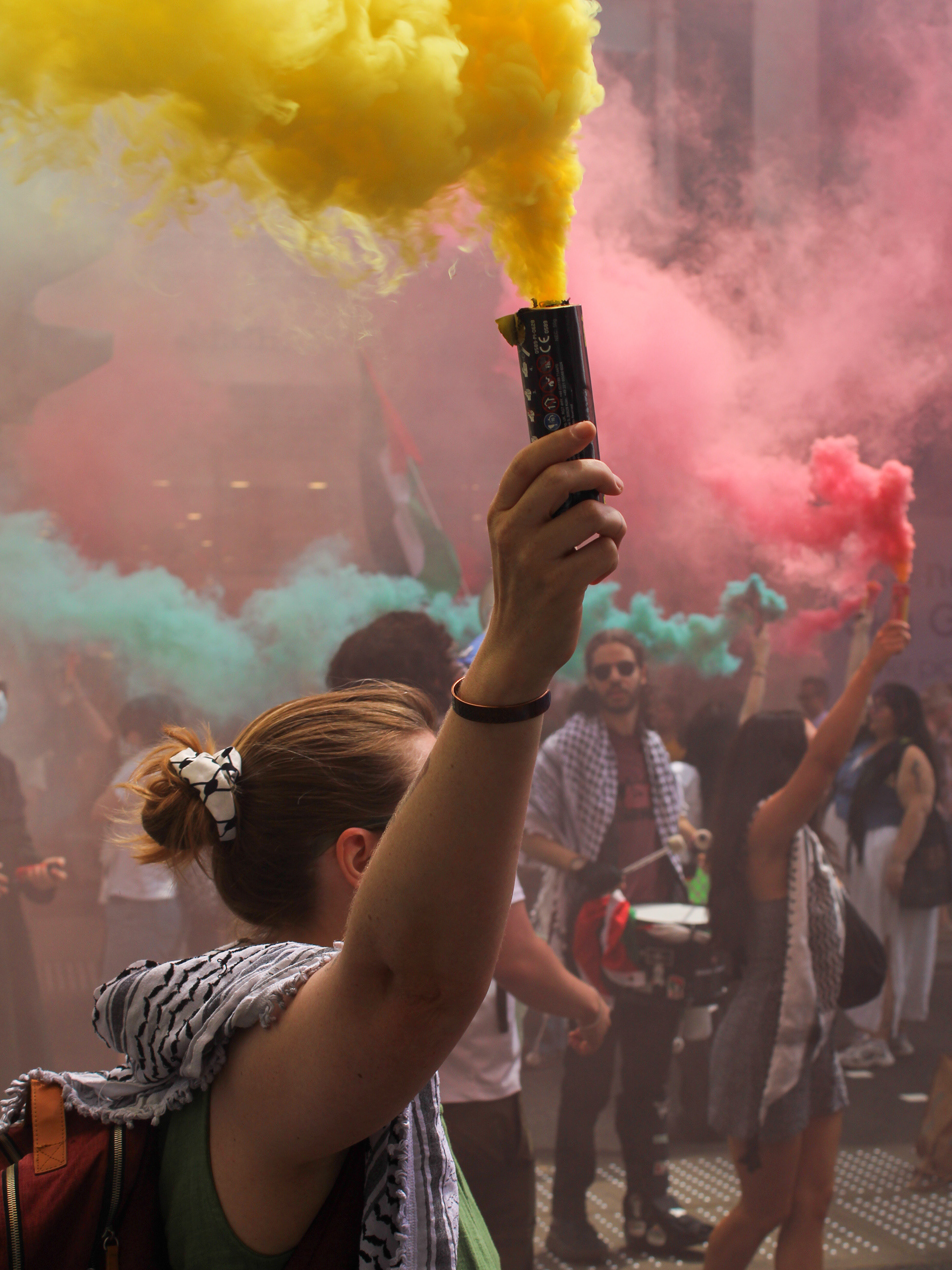 May 31st, 2025 - Youth Demand protesters block the road near the Israeli embassy