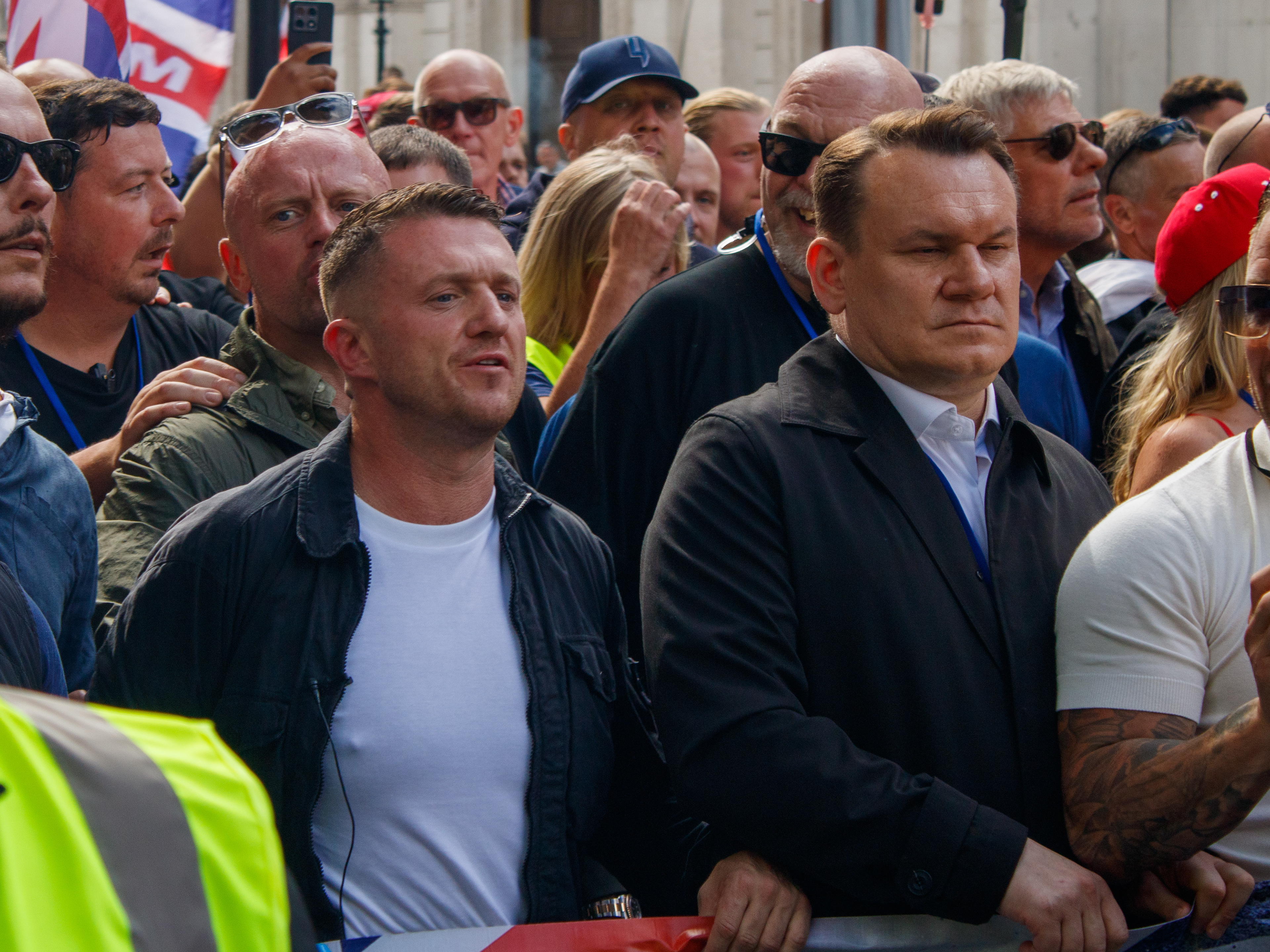 September 13th, 2025 - Tommy Robbinson and Donald Tusk at a protest in London
