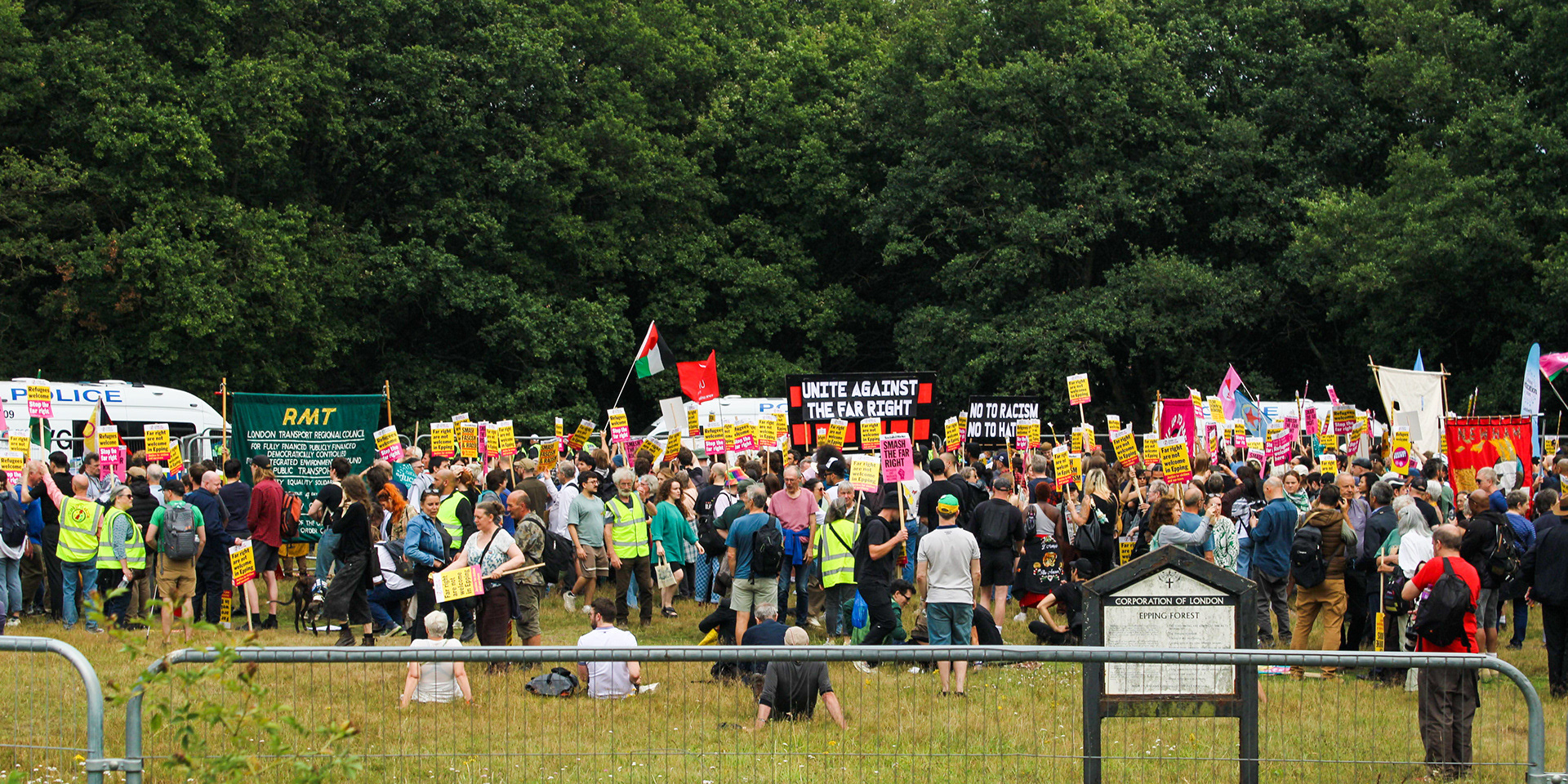 July 27th, 2025 - Protesters outside the Bell Hotel in Epping