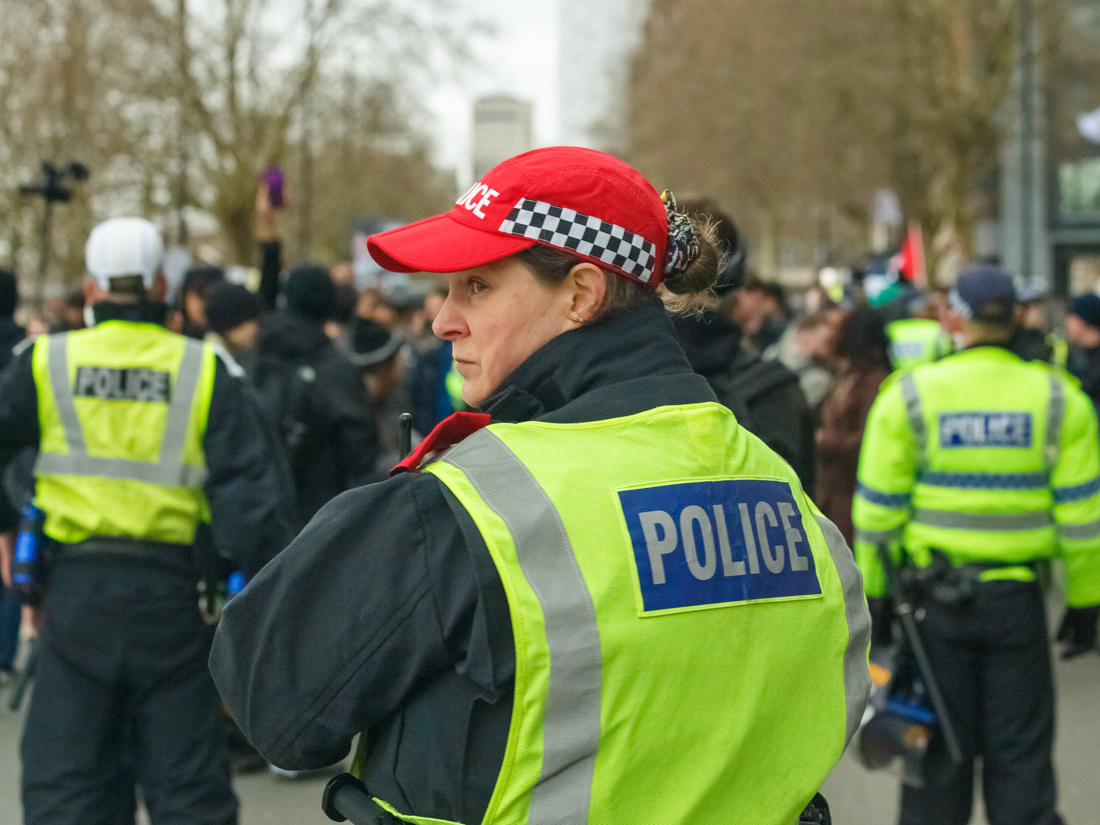 March 15th, 2026 - A police officer watching over the Al Quds Day 2026 protest
