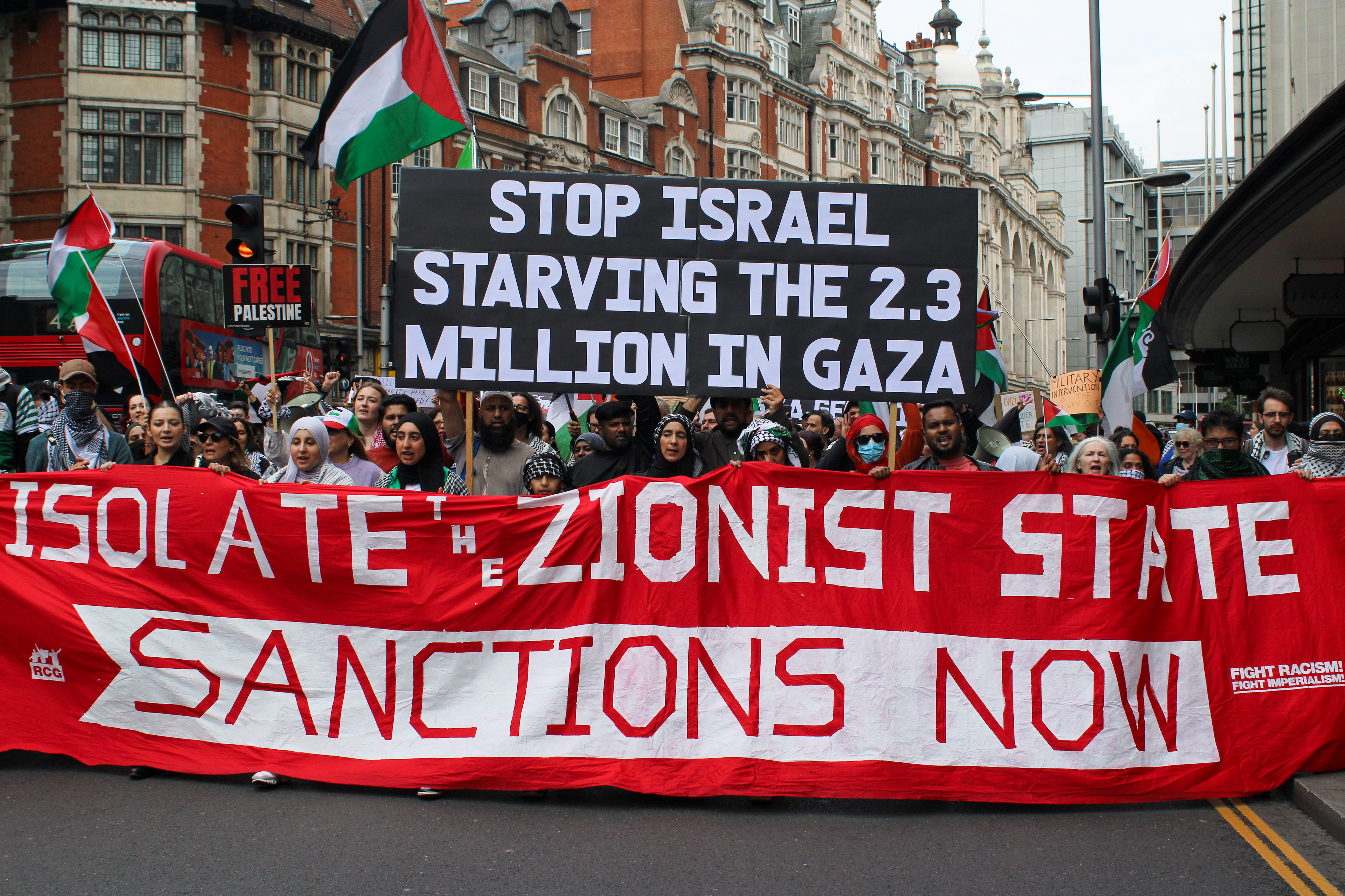 May 24th, 2025 - Pro Palestine protesters near the Israeli embassy 