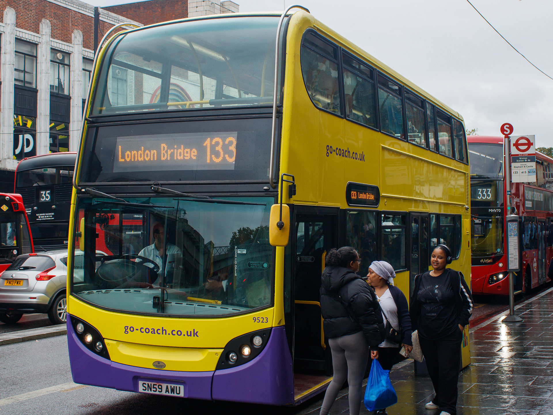 September 8th, 2025 -  Extra buses in London during Underground strike action