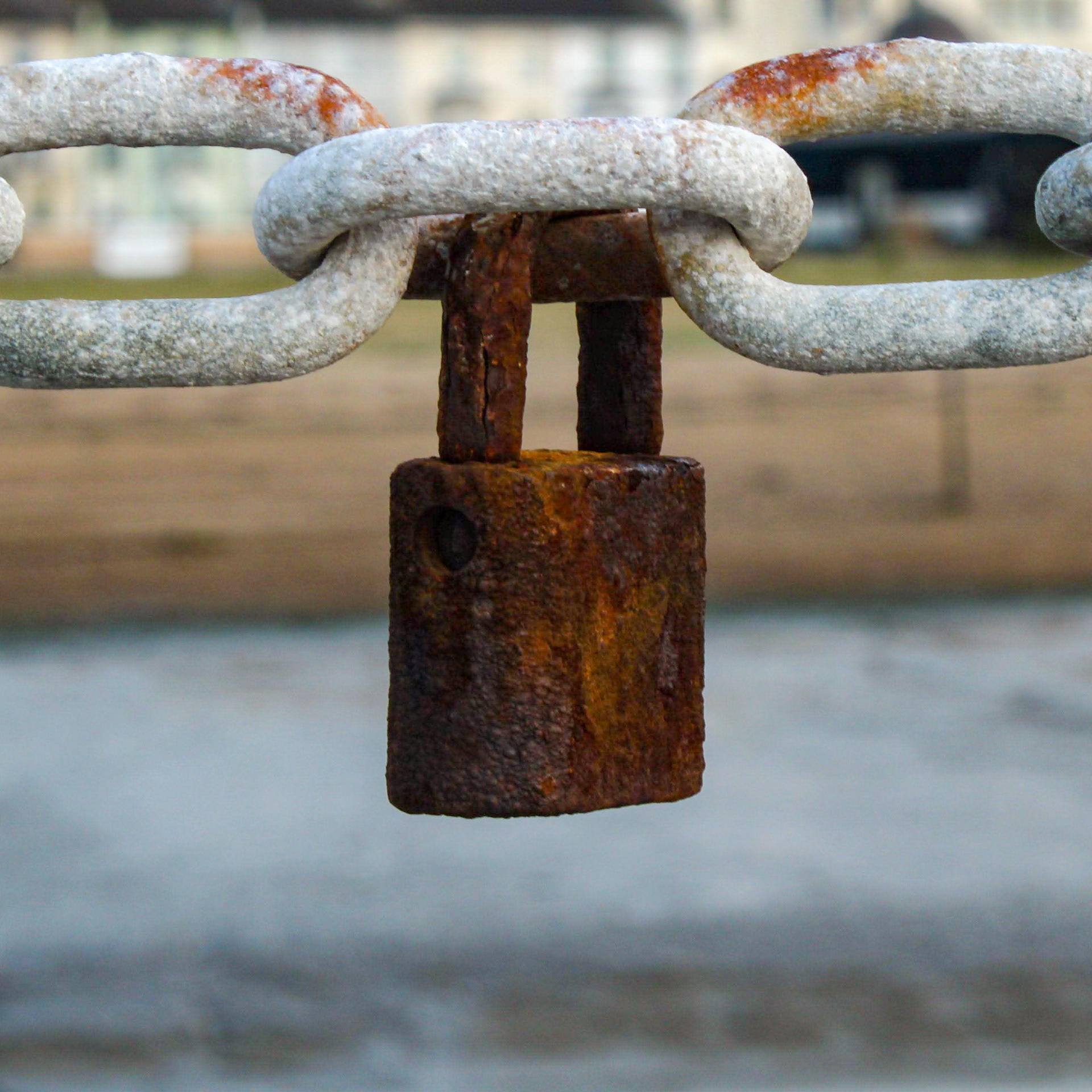 July 14th, 2025 - A rusty lock on some chains