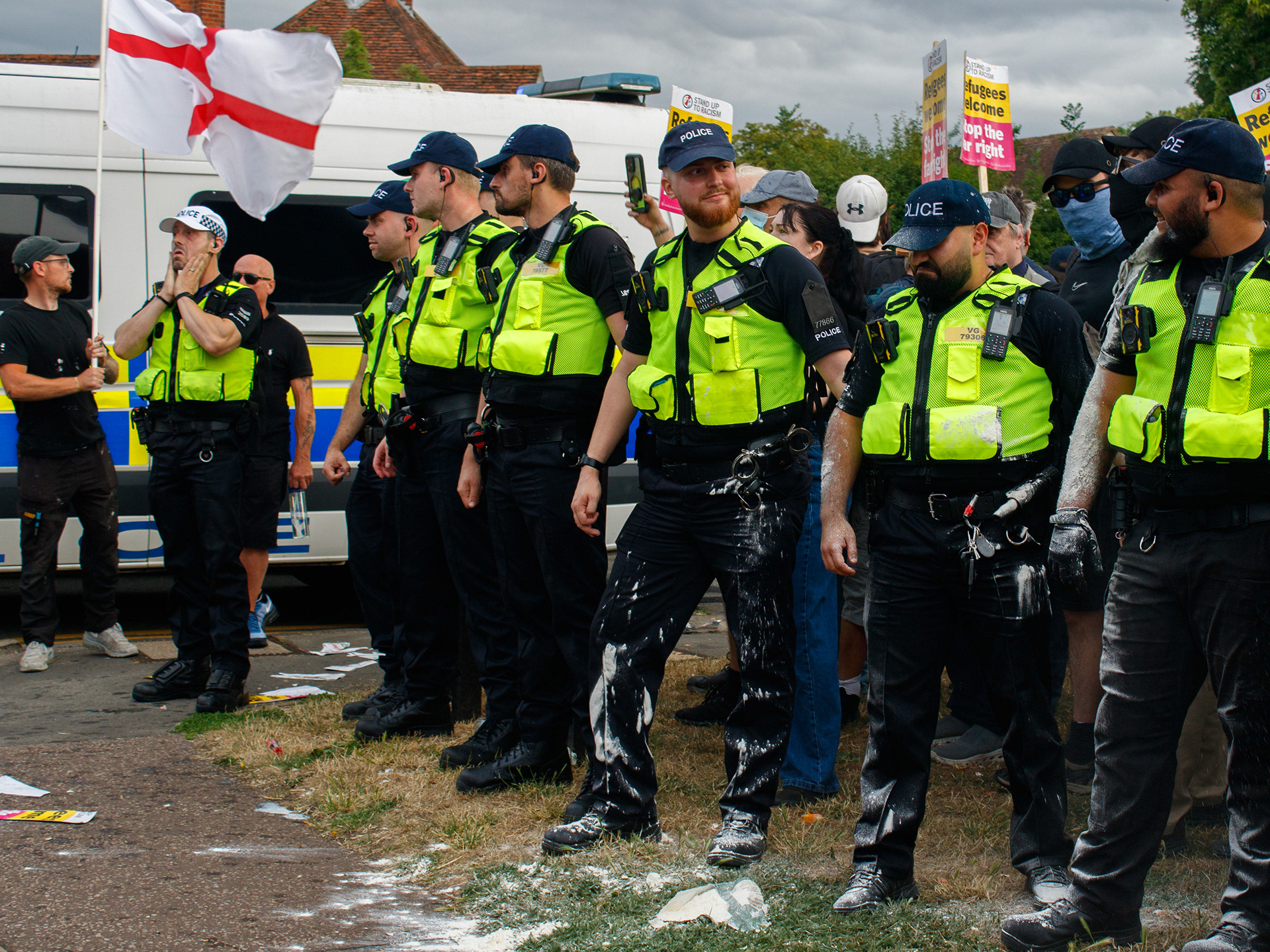 July 17th, 2025 - Police and protesters face off in Epping
