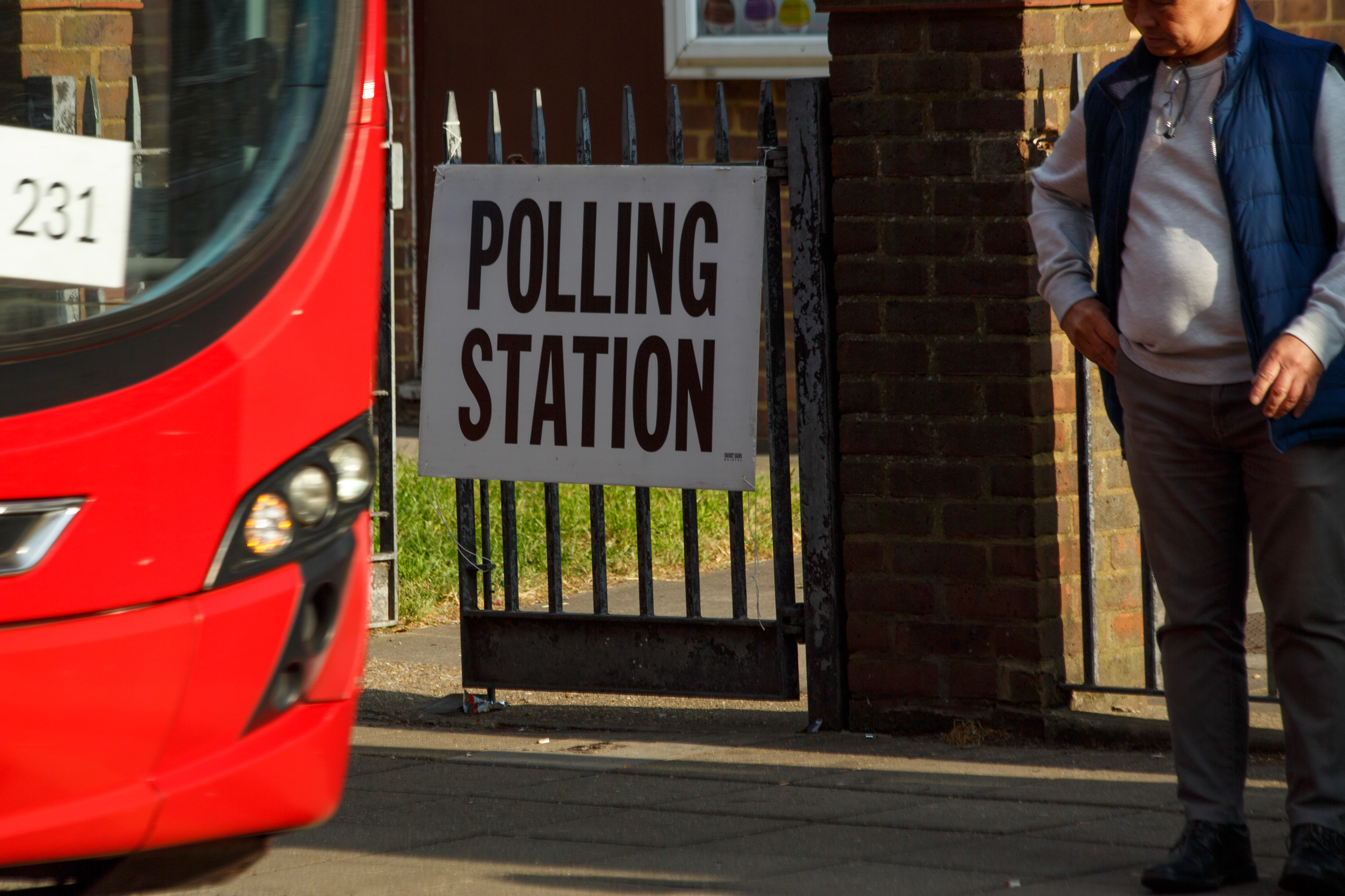 May 7th, 2026 - Polling station stock image