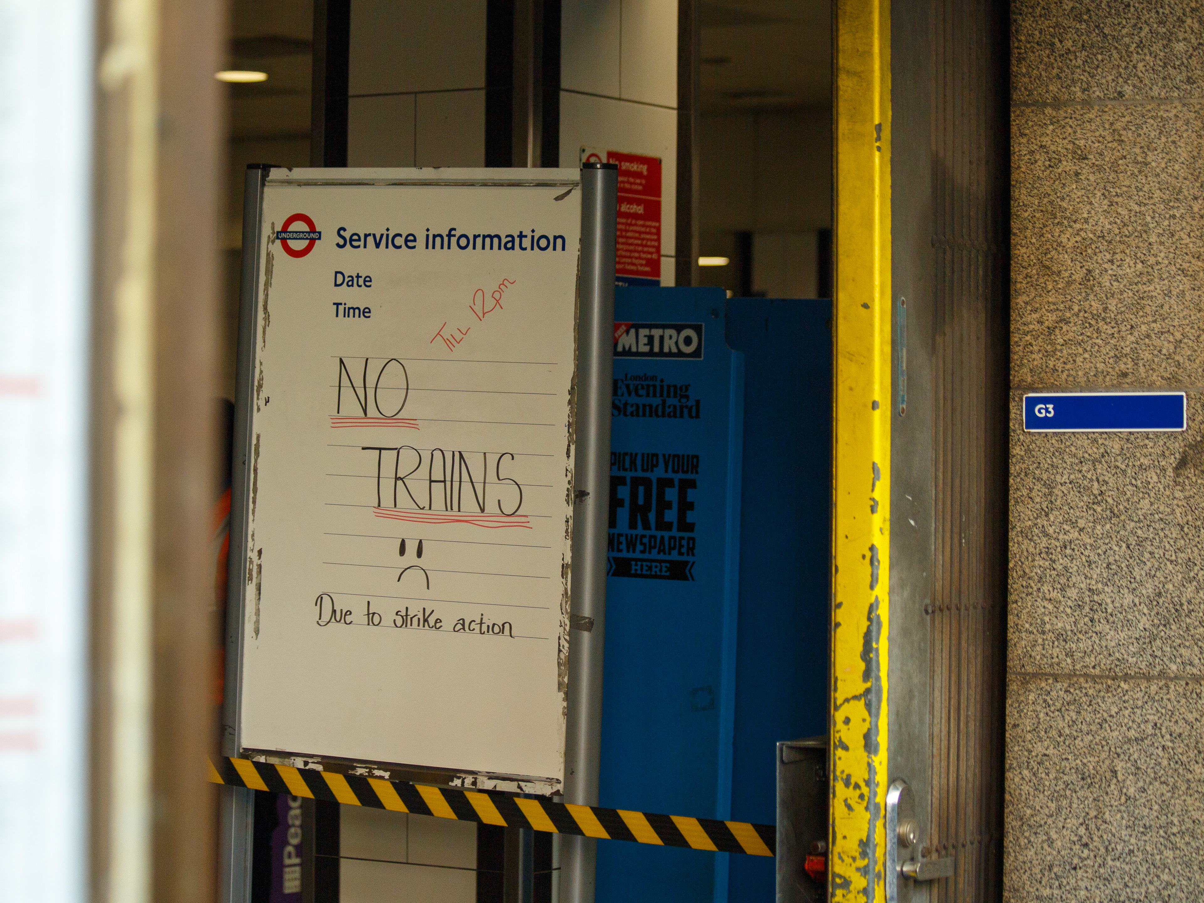 April 22nd, 2026 - London Underground closed during to strike action