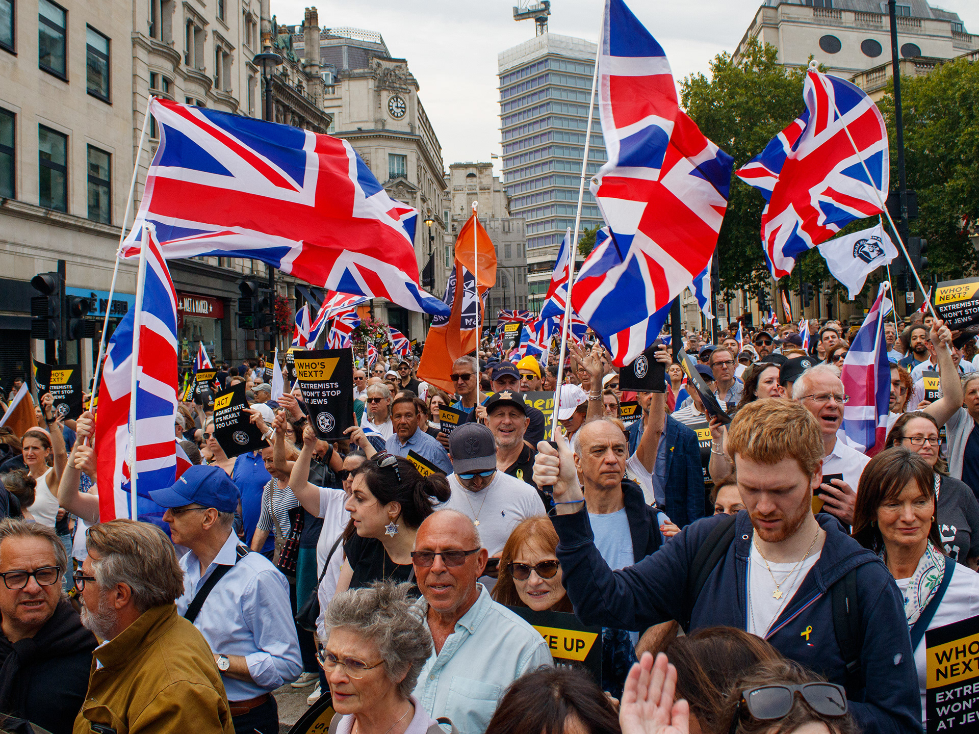 September 7th, 2025 - National March Against Anti Semitism descends on Whitehall