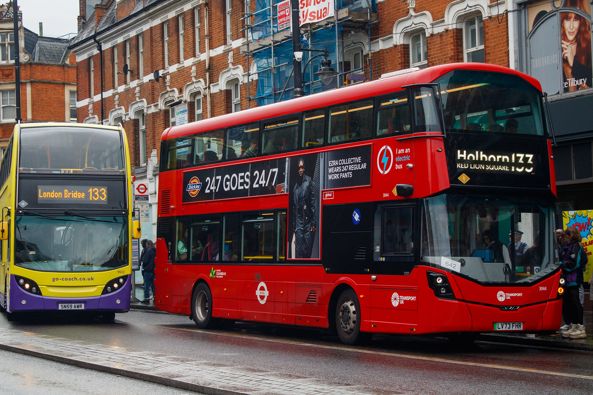 September 8th, 2025 -  Extra buses in London during Underground strike action