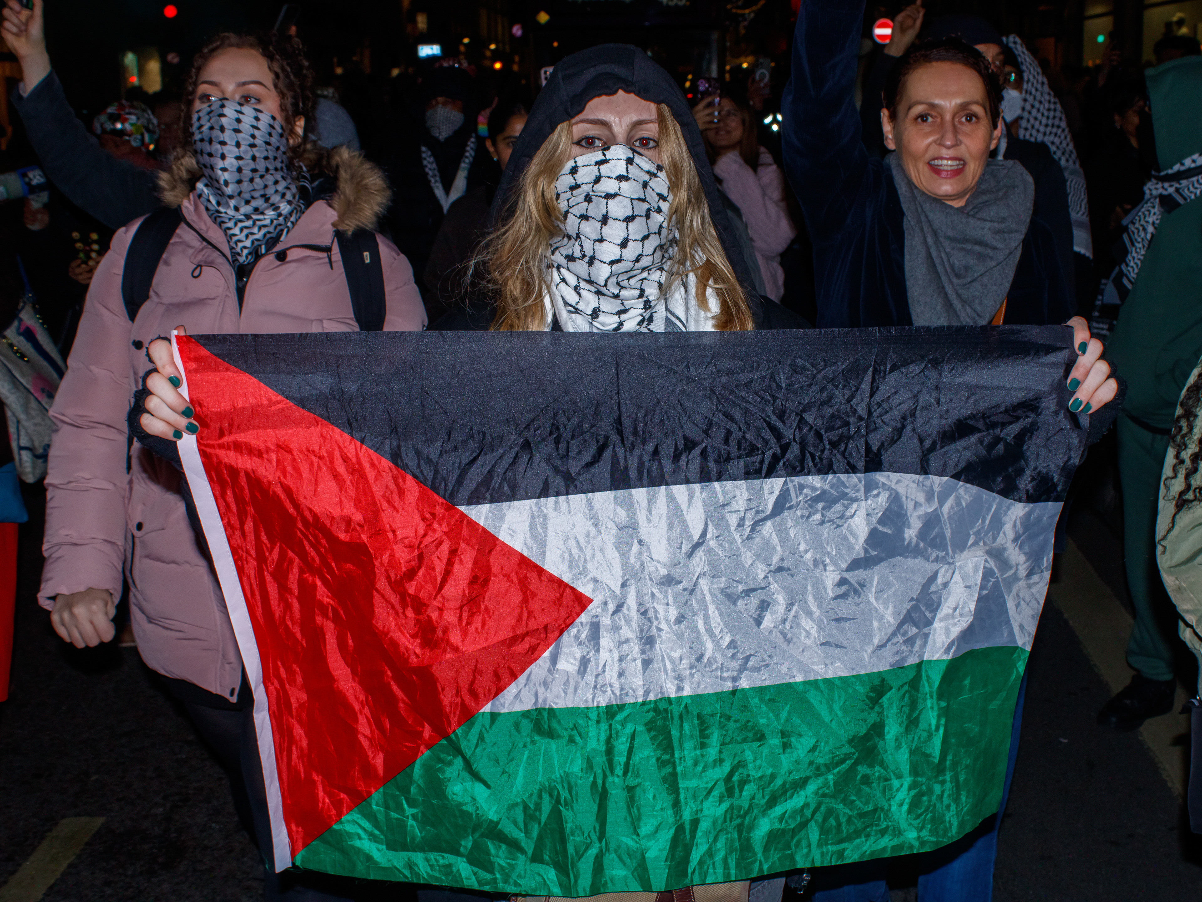 November 28th, 2025 - Protesters march towards Piccadilly Circus