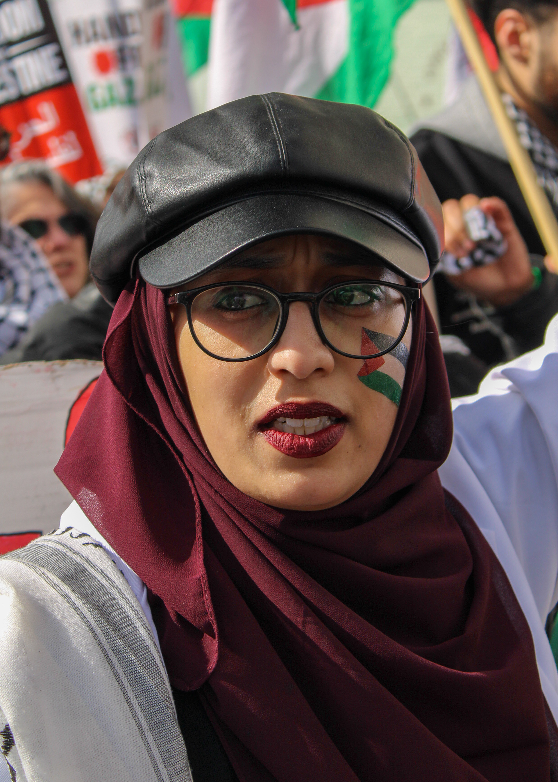 March 15th, 2025 - A pro Palestine protester at the national march in London