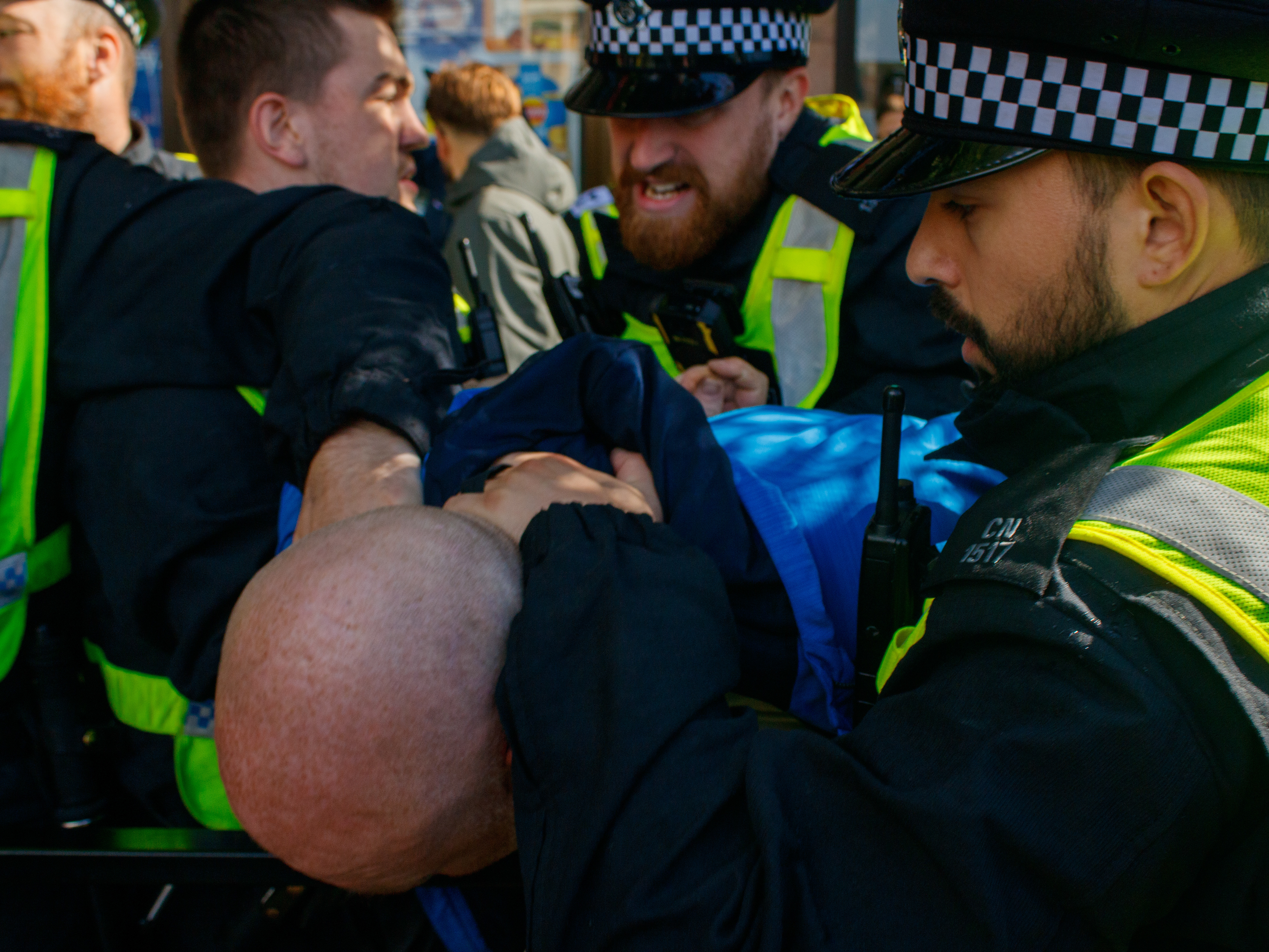 September 13th, 2025 - A right wing protester getting arrested after clashing with police