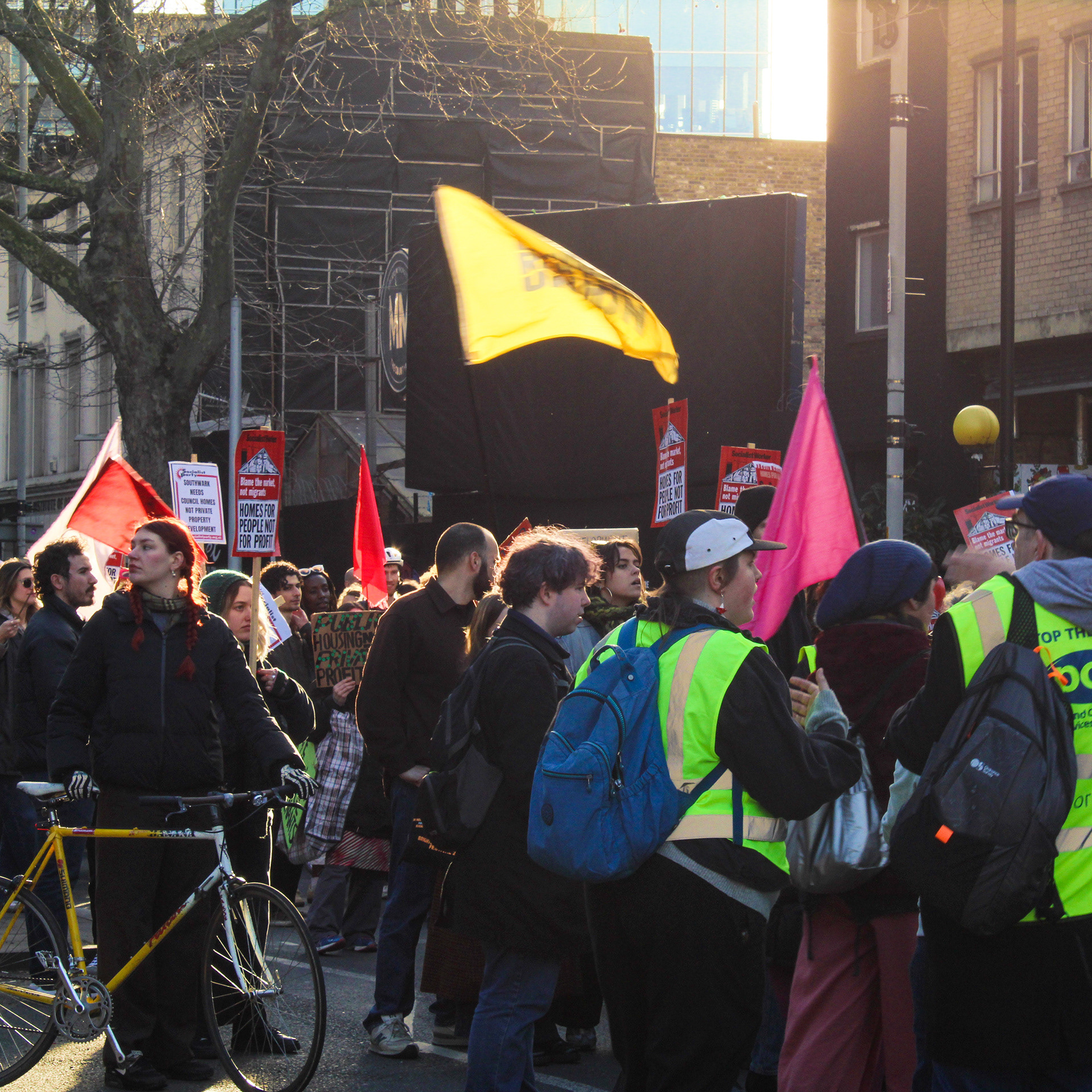March 1st, 2025 - The end of a SHAPE protest in Elephant & Castle 